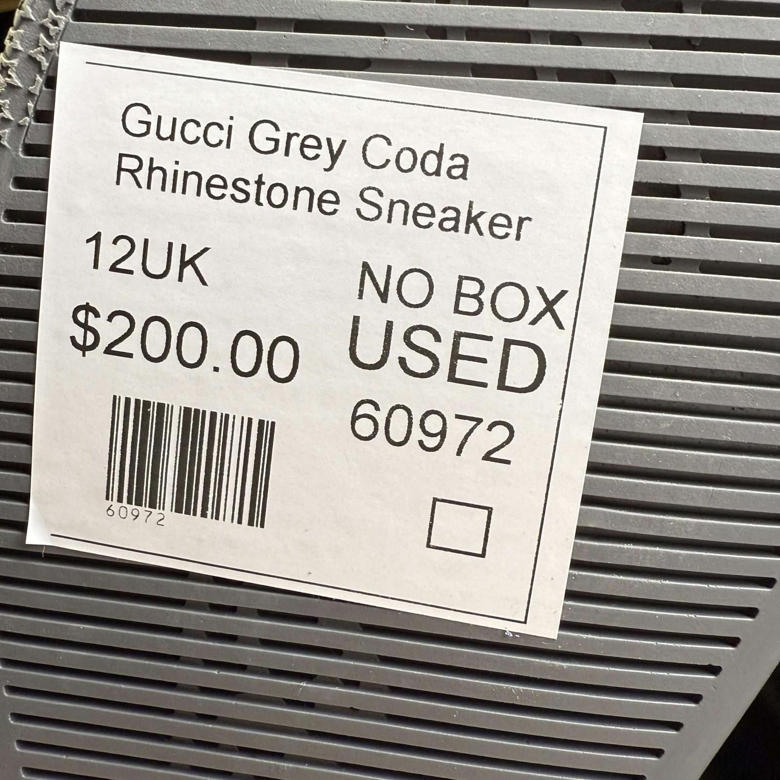 Gucci Gucci Grey Coda Rhinestone Sneaker 12UK Used No Box Size US 12.5 / EU 45-46 - 7 Thumbnail