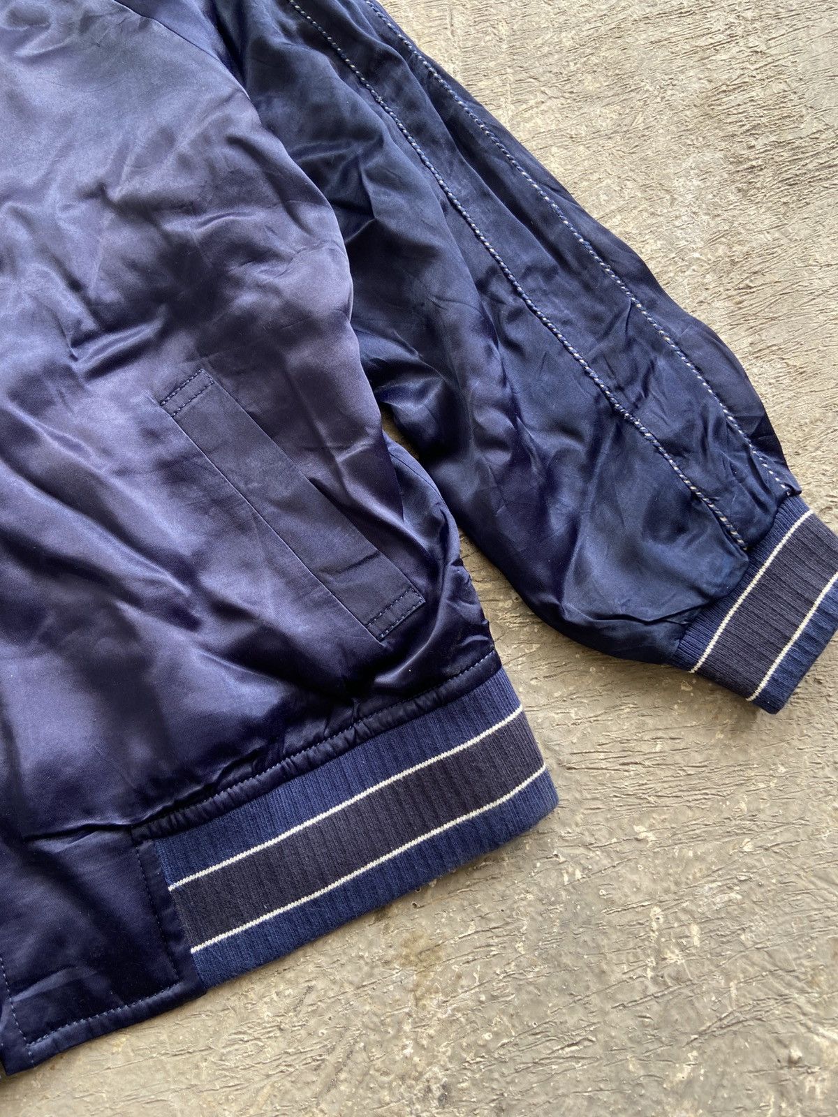 Blue Blue Japan (NWT) 2000s Blue Blue Japan - Sukajan Silk Bomber Jacket Size US M / EU 48-50 / 2 - 19 Thumbnail