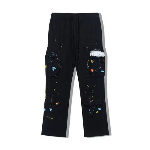 Jean Splattered Paint Cargo Work Big Pocket Pants Size US 32 / EU 48 - 2 Thumbnail