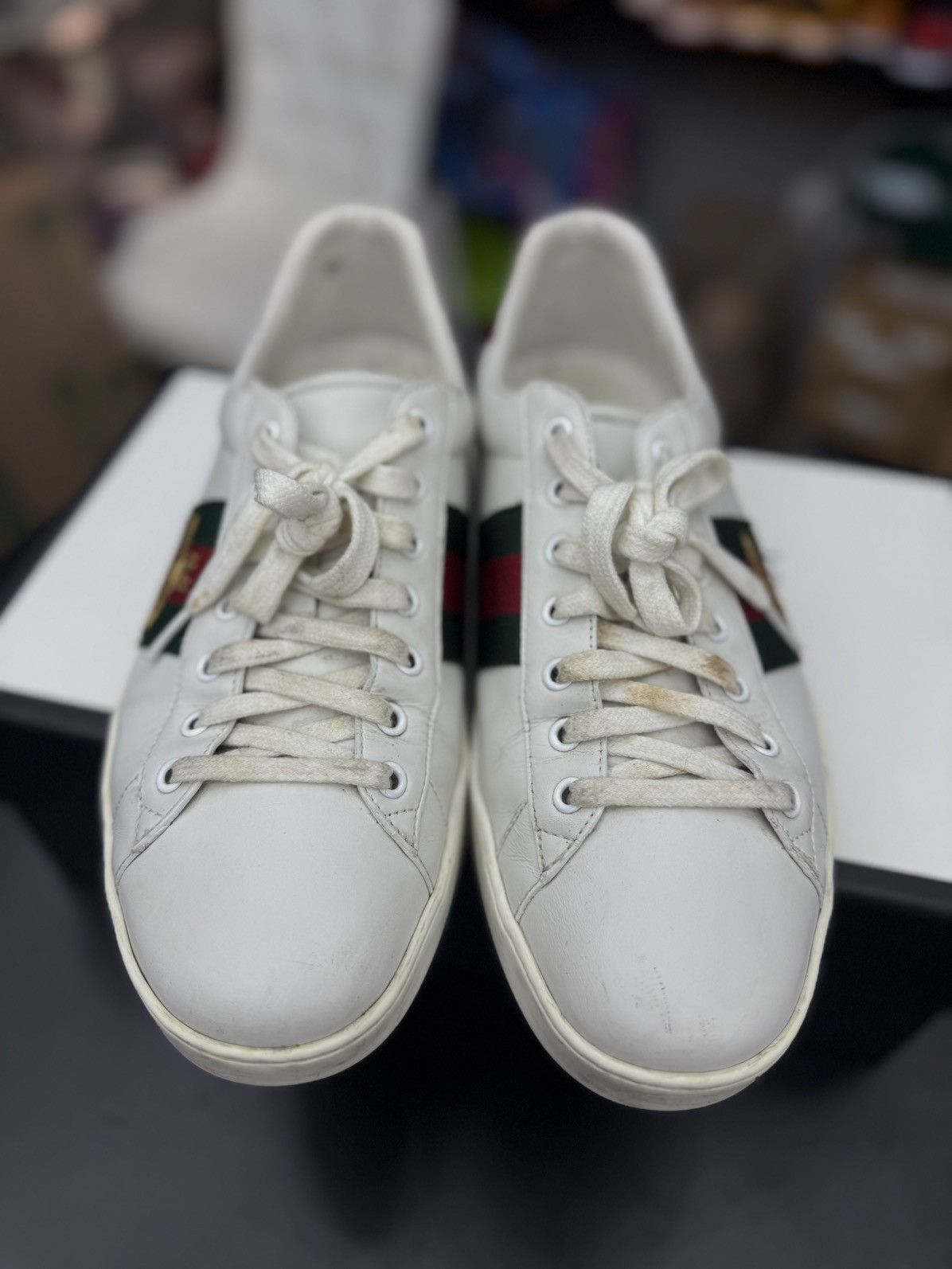Gucci Gucci Mens Low Top Bee Sneakers Size 10G/10.5US Size US 10.5 / EU 43-44 - 11 Thumbnail