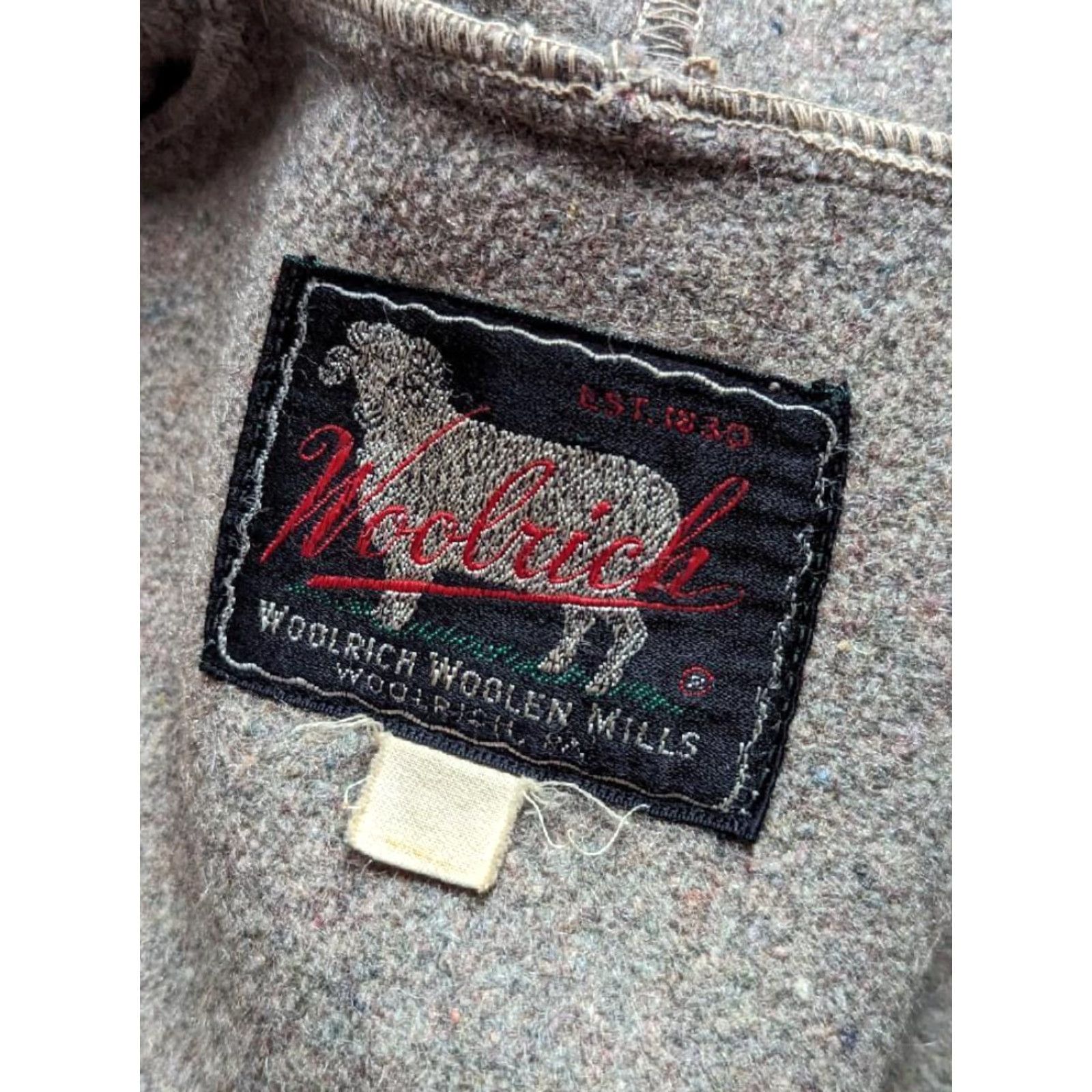 Vintage VINTAGE Woolrich Hoodie Jacket Mens M Gray Wool Hooded Full Zip 1950s 1960s Fleck Woolwear Size US M / EU 48-50 / 2 - 4 Thumbnail