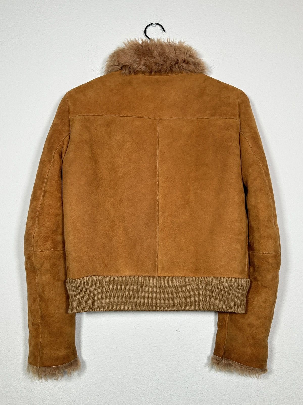 Miu Miu FW99 Suede Shearling Fur Aviator Jacket Size US S / EU 44-46 / 1 - 4 Thumbnail