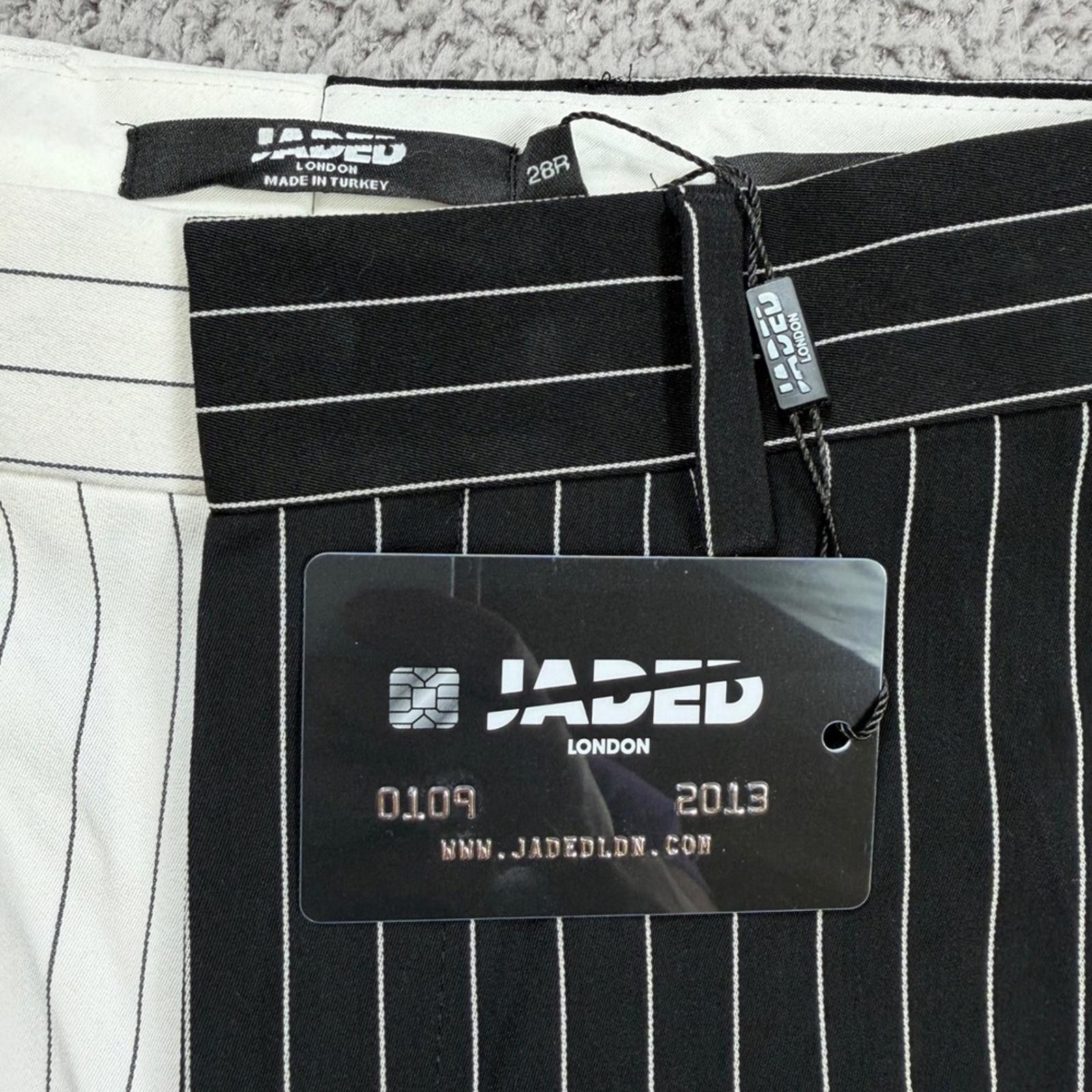 Jaded London Jaded London Spliced Black Pinstripe Loose Trousers 28R NWT Size 28" / US 6 / IT 42 - 5 Thumbnail