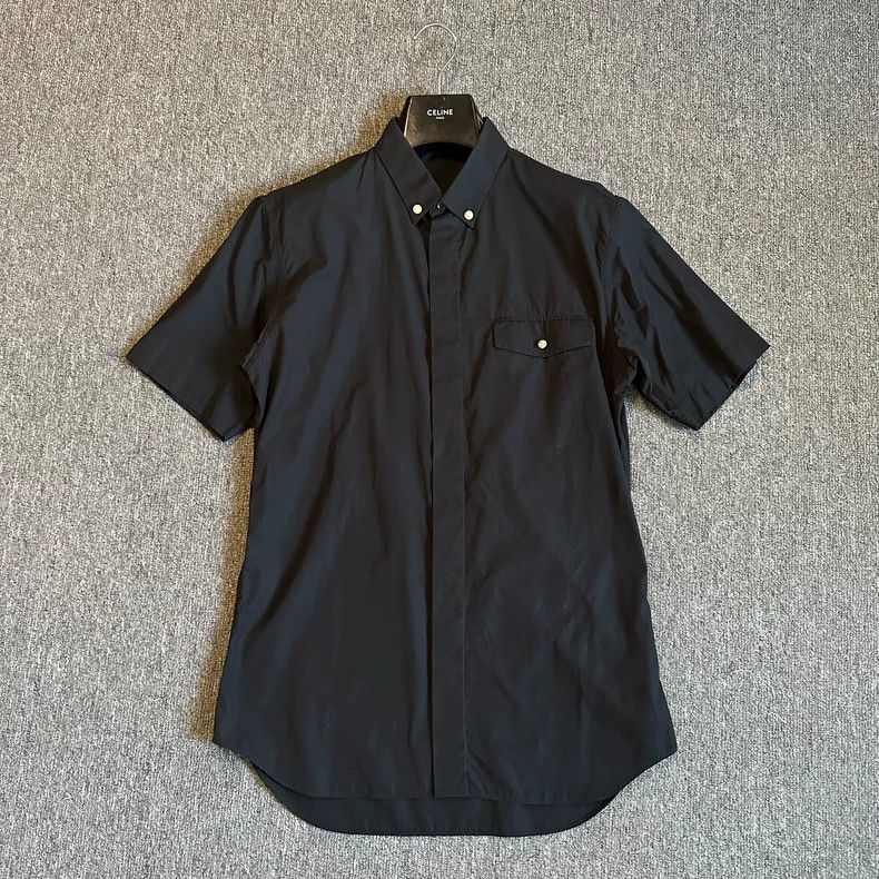 Dior size 39 Metal anchor button shirt short sleeve