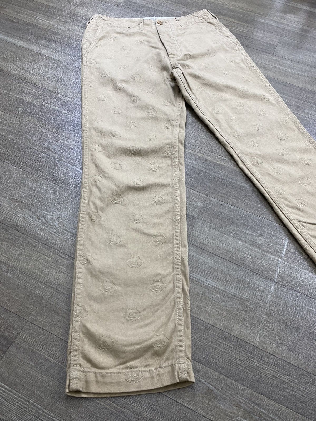 Ne-Net Vintage Nenet Issey Miyake Full Embroidery Logo Casual Pants Size US 28 / EU 44 - 3 Thumbnail
