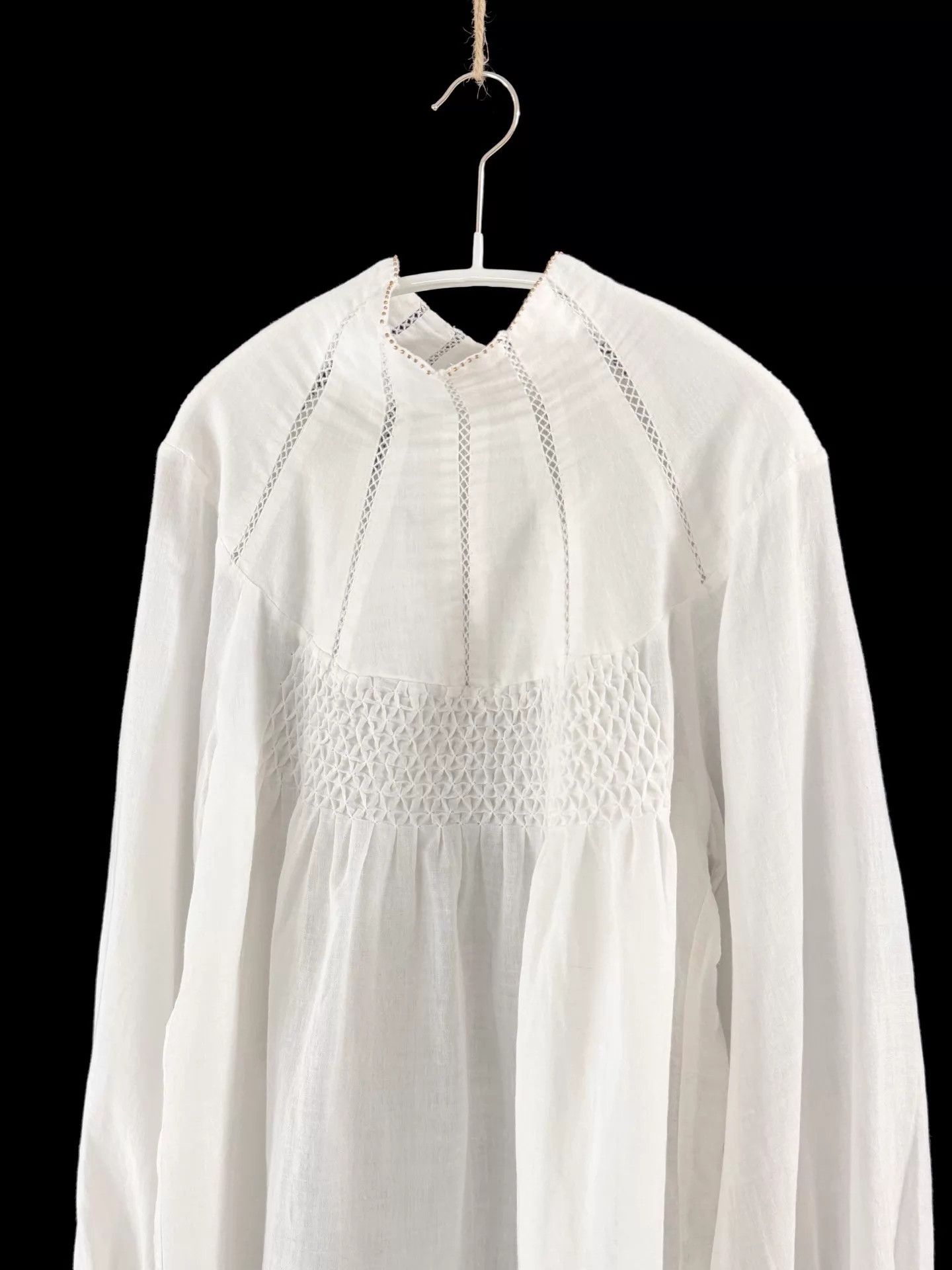 Kapital Kapital Linen-Cotton Origami Pleat White Vintage Shirt Size S / US 4 / IT 40 - 2 Thumbnail