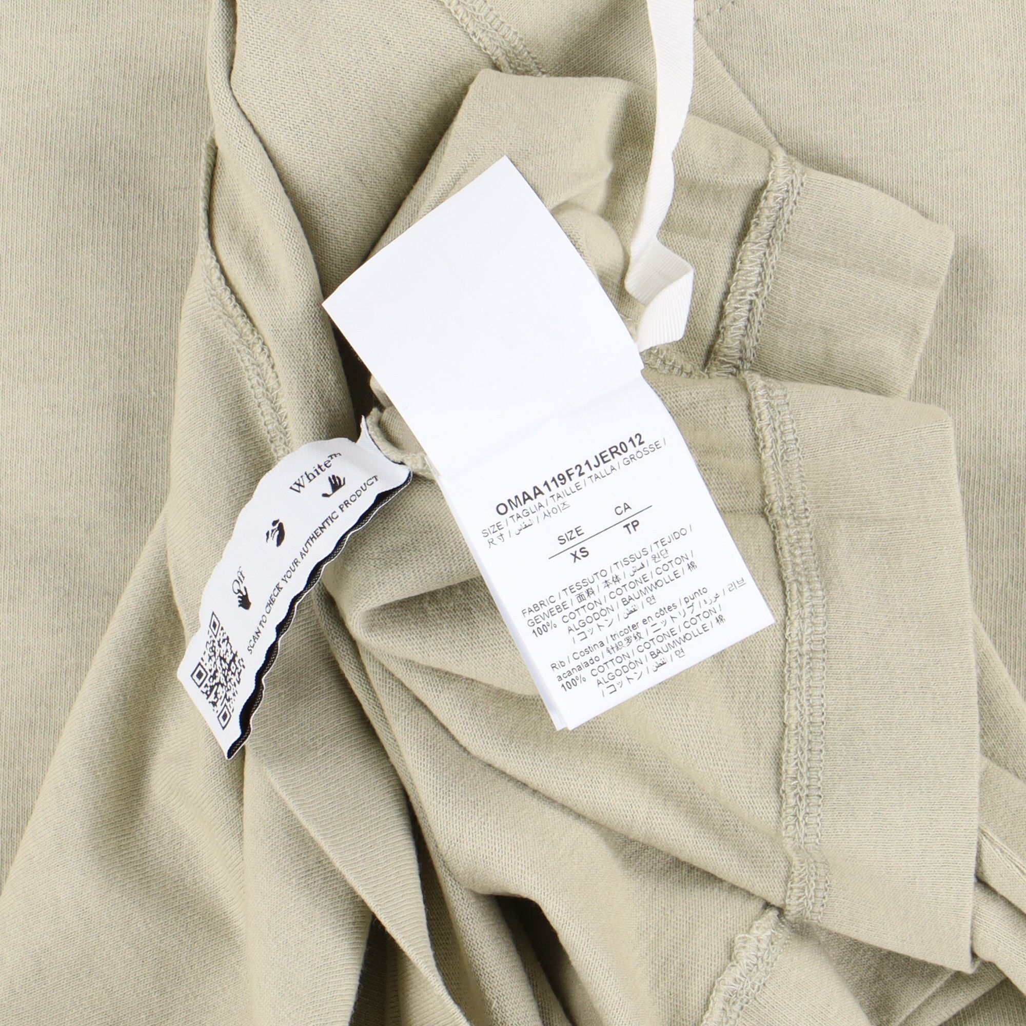 Off-White Beige Rubber Arrows Logo Oversized Skate T-Shirt Size US XS / EU 42 / 0 - 8 Thumbnail