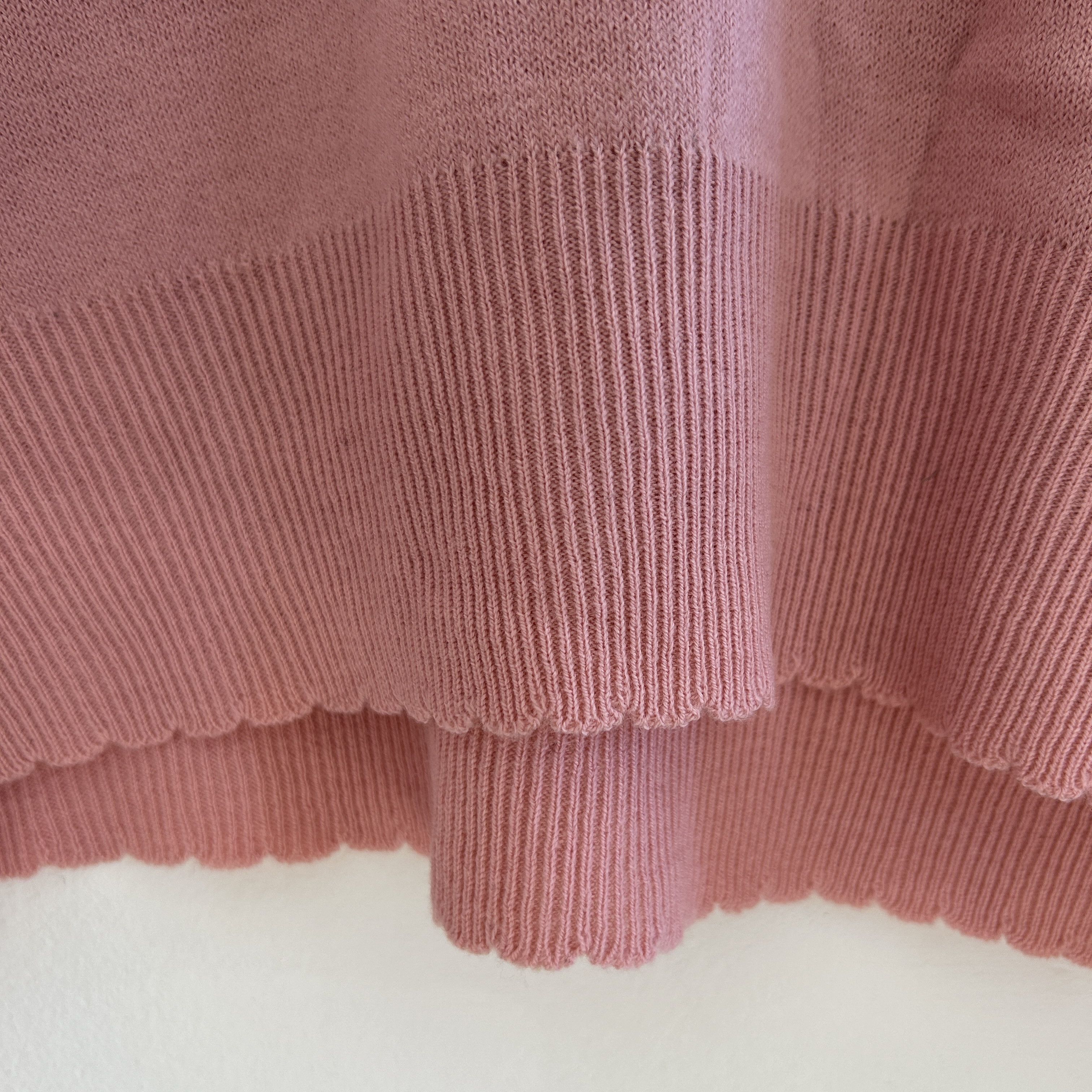 Vintage Vintage 90s Pink Cropped Coquette Sweater Size XL / US 12-14 / IT 48-50 - 10 Thumbnail