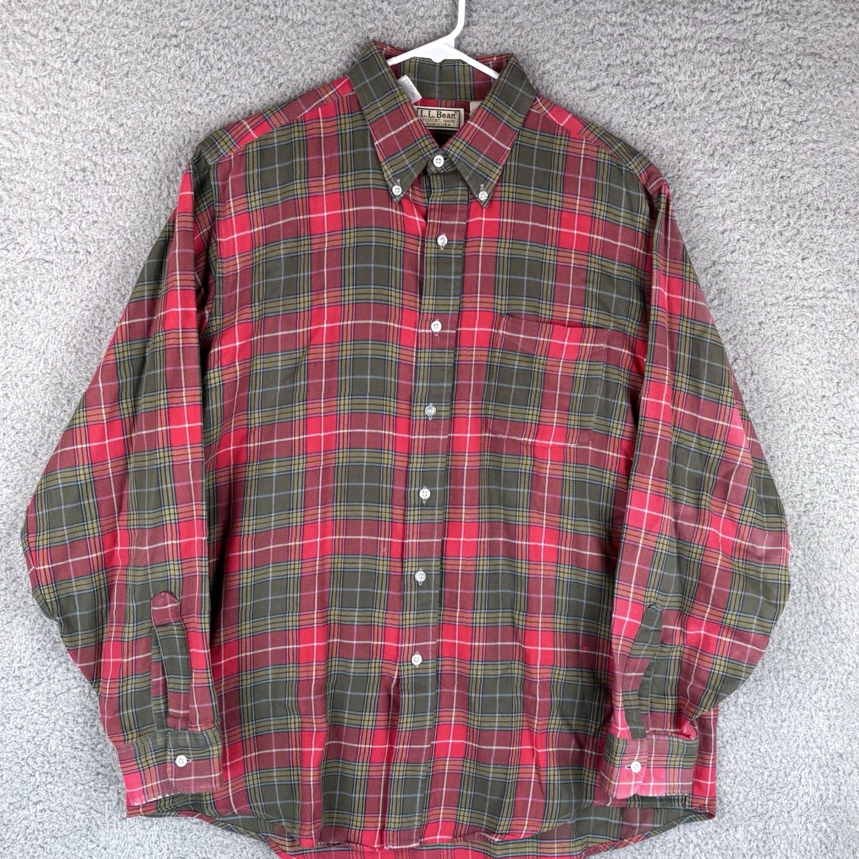 Vintage VINTAGE L.L.Bean Shirt Mens Large Red Plaid Button Down Pocket Casual USA Size US L / EU 52-54 / 3 - 2 Thumbnail