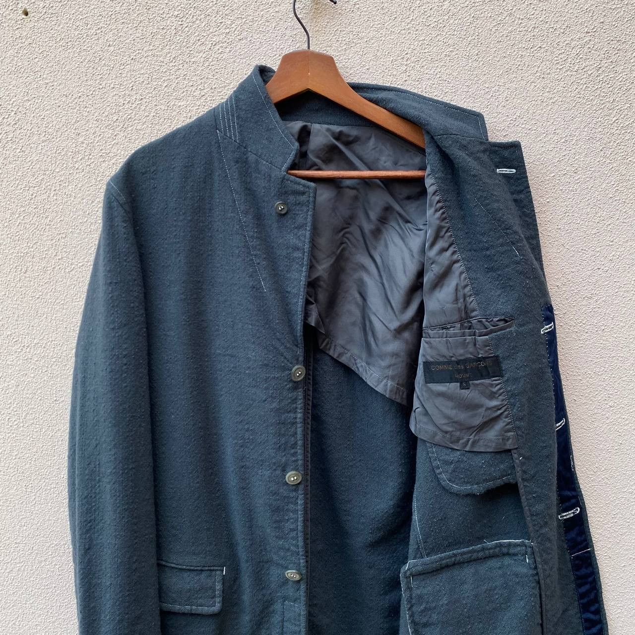 Comme des Garcons Homme AD2001 COMME DES GARCON MINIMALIST WOOL JACKET Size US S / EU 44-46 / 1 - 6 Thumbnail