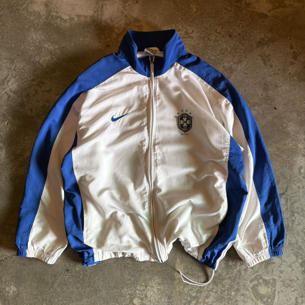 Nike Vintage 1998 Brazil Nike Football Jacket Size US XL / EU 56 / 4 - 2 Thumbnail