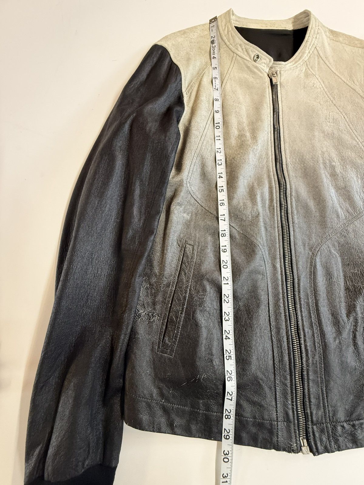 Rick Owens RICK OWENS Ombre Leather Bomber Jacket Size US XL / EU 56 / 4 - 24 Thumbnail