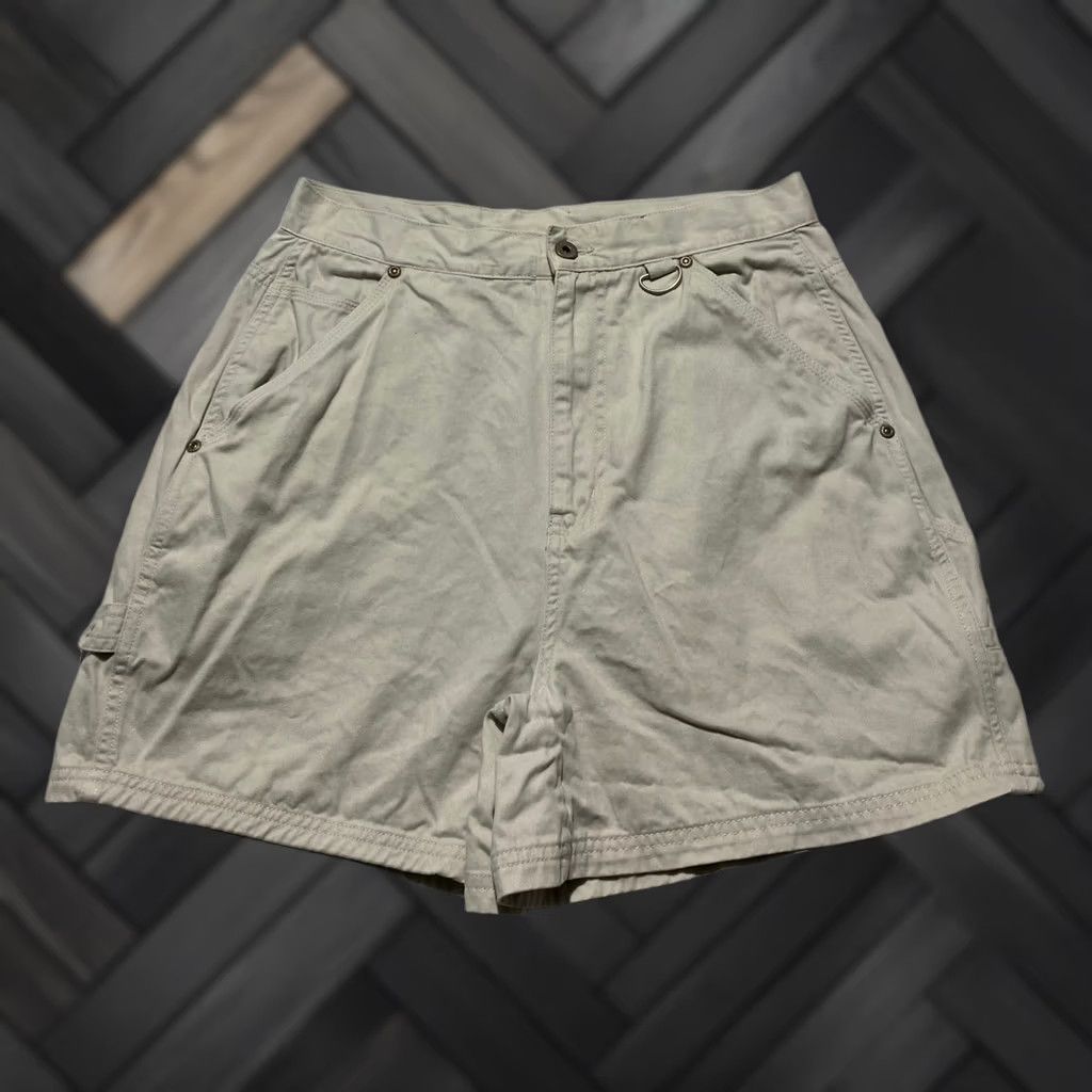 Vintage Sonoma Womens Khaki Carpenter Shorts High Rise Cotton Size 12 Tall Beige Size 29" - 1 Thumbnail
