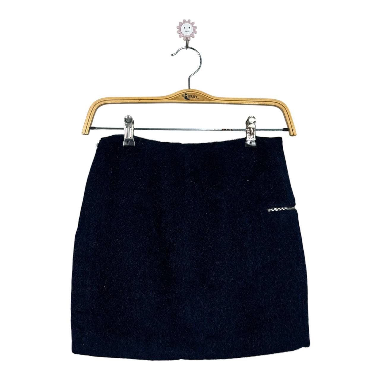 Alexander Wang ALEXANDER WANG FUR MOHAIR SKIRT DARK BLUE Size 29" - 2 Thumbnail