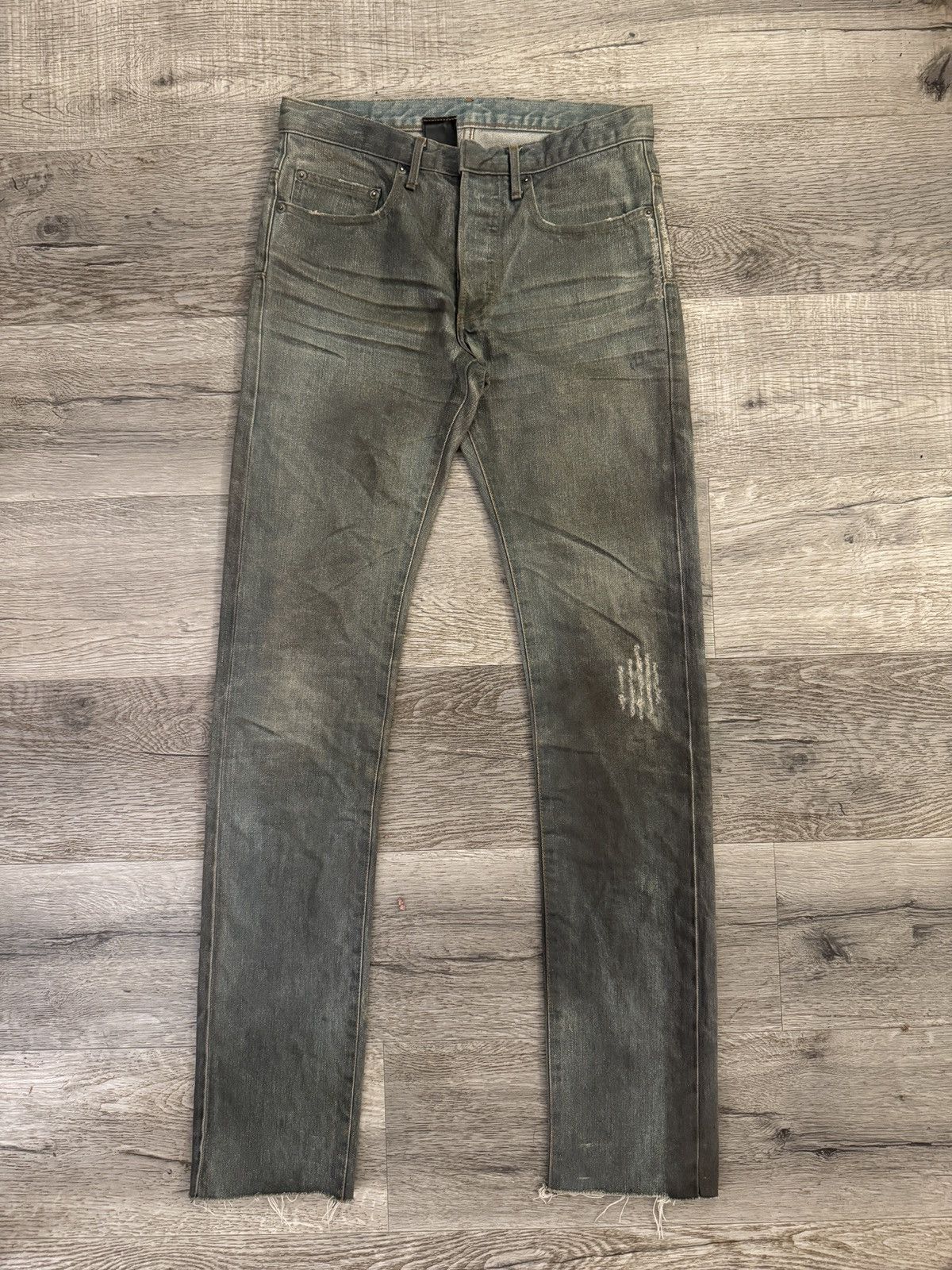 Dior Dior strip dirty Bleu Clair 04 Hedi Slimane denim Size US 29 - 1 Thumbnail