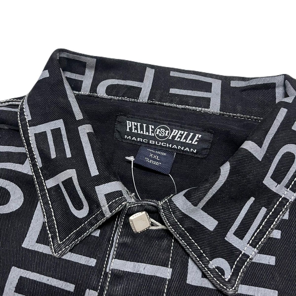 Pelle Pelle 90s Pelle Pelle Monogram Script Full Print Jacket Size US XXL / EU 58 / 5 - 2 Thumbnail