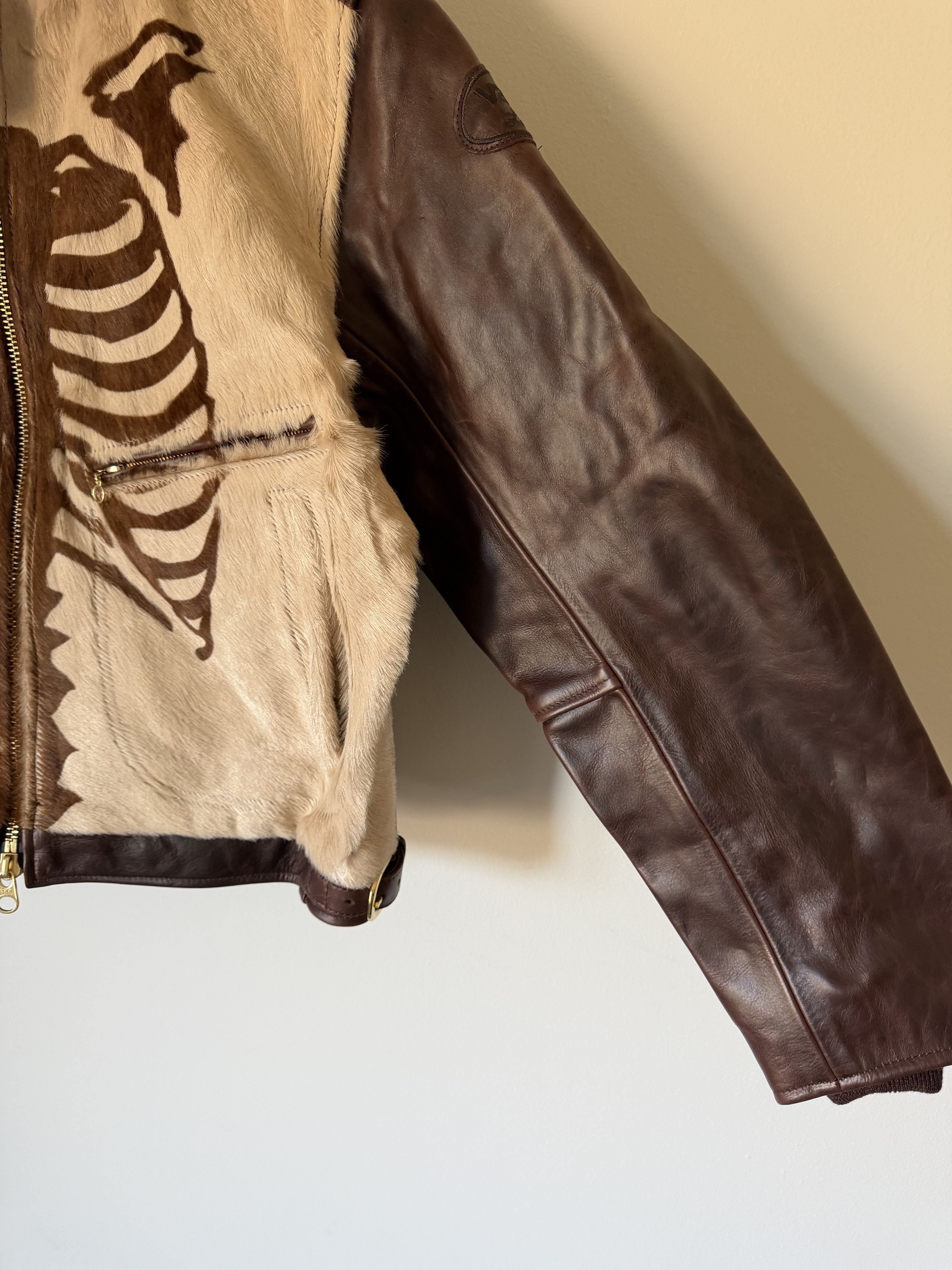Aime Leon Dore × Vanson Leathers Aime Leon Dore Vanson Skeleton Leather Jacket in Brown Size US XL / EU 56 / 4 - 4 Thumbnail