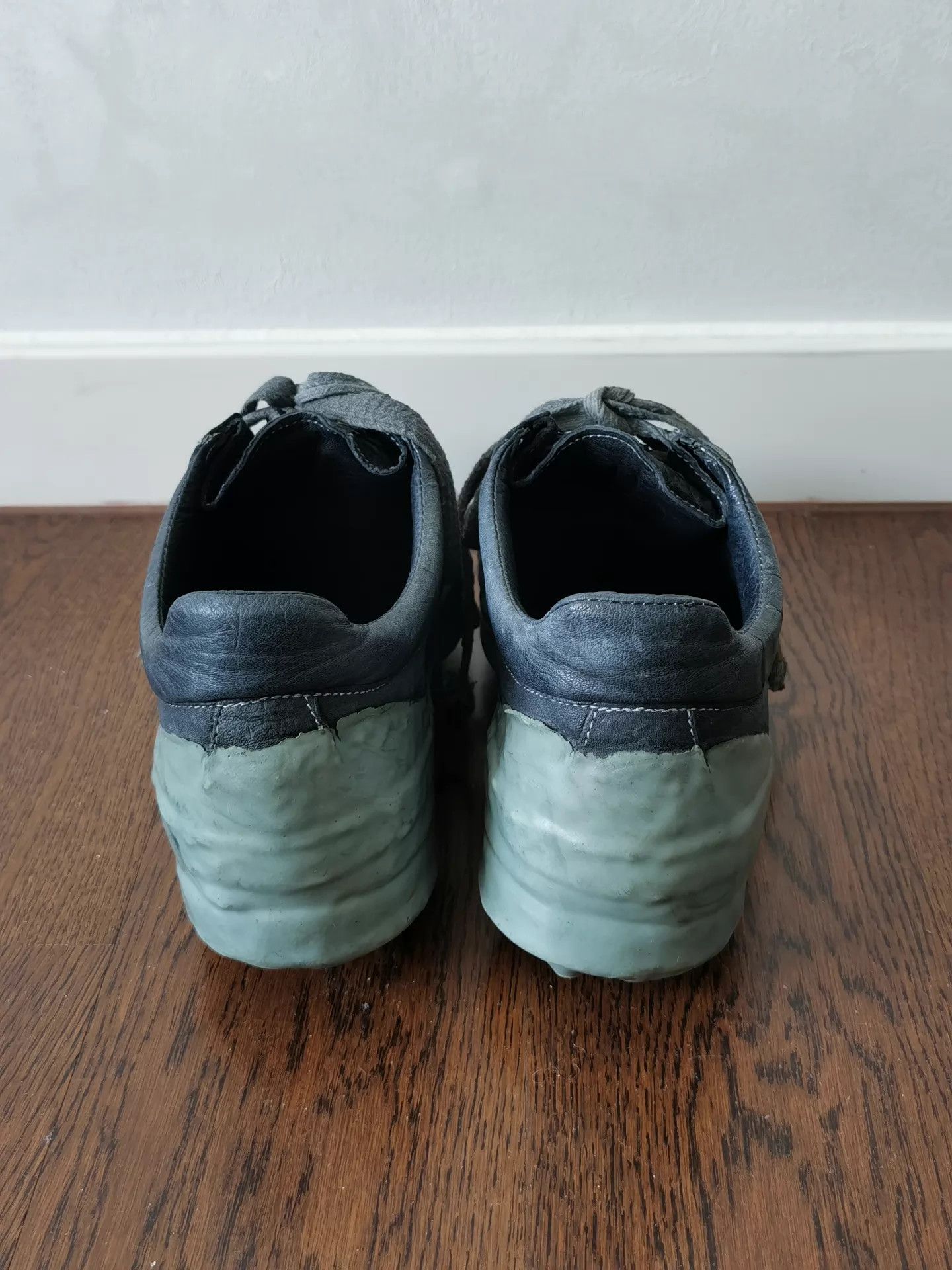 Carol Christian Poell CCP Blue Kangaroo Leather Low Top Soled Shoes US7 (42-43) Size US 7 / EU 40 - 4 Thumbnail
