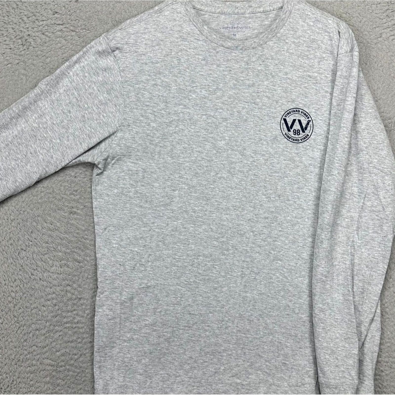Vineyard Vines Vineyard Vines Sweatshirt Shirt Mens Medium Grey Graphic Print Crew Neck Pullover Size US M / EU 48-50 / 2 - 4 Thumbnail