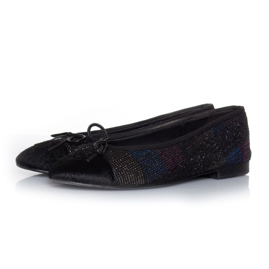 Chanel Chanel, ponyskin and lurex ballerina Size US 7.5 / IT 37.5 - 2 Thumbnail