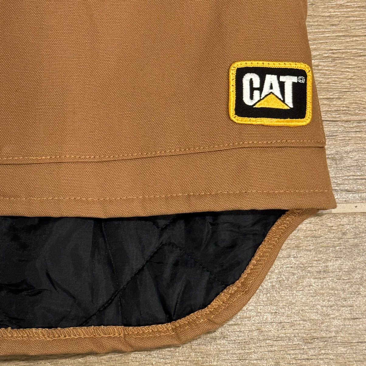 Caterpillar × Vintage Vintage Cat Caterpillar Quilted Tan Work Vest Made In USA Size US S / EU 44-46 / 1 - 4 Thumbnail