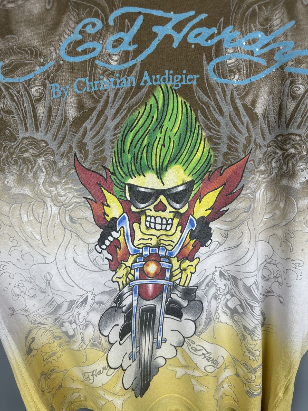 Ed Hardy Y2K Ed Hardy Skull Affliction Opium TShirt Tee Rhinestones Size US M / EU 48-50 / 2 - 10 Thumbnail