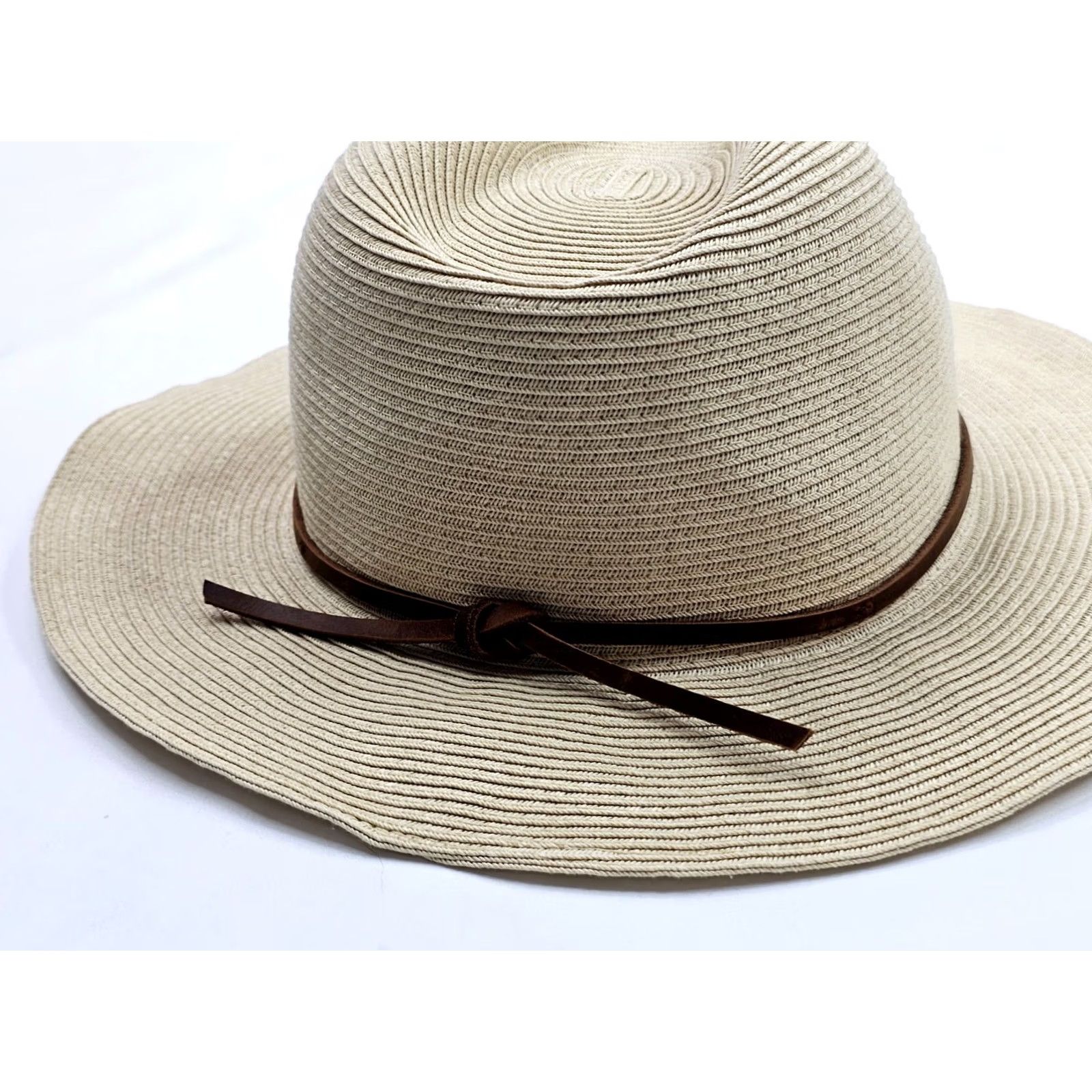 Brixton Brixton Wesley Straw Fedora Unisex Adjustable Packable UPF 50 Hat S Tan Fedora Size ONE SIZE - 6 Thumbnail
