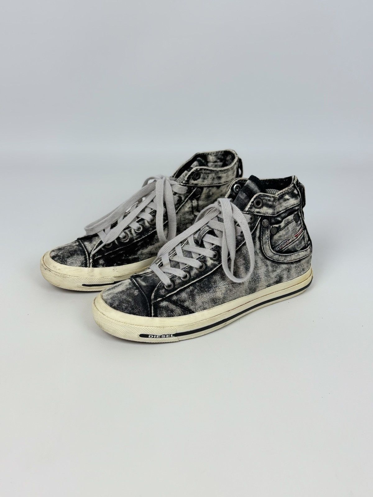 Diesel Diesel Exposure IV Jeans Black/White Denim Sneakers Size US 8.5 / IT 38.5 - 3 Thumbnail