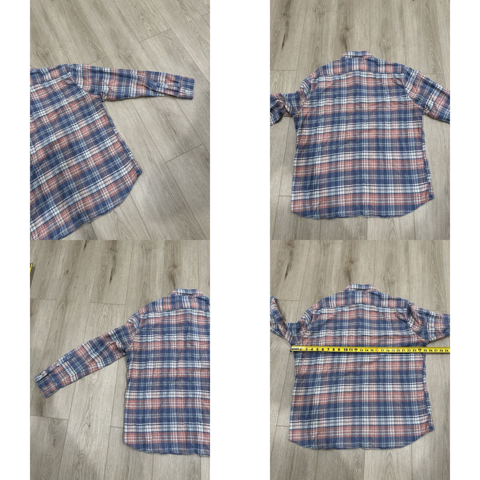 Faherty Faherty The All Time Casual Shirt Mens 2XL Plaid Flannel Multicolor Cotton Blend Button-Up Long Sleeve Classic Fit Size US XXL / EU 58 / 5 - 8 Thumbnail