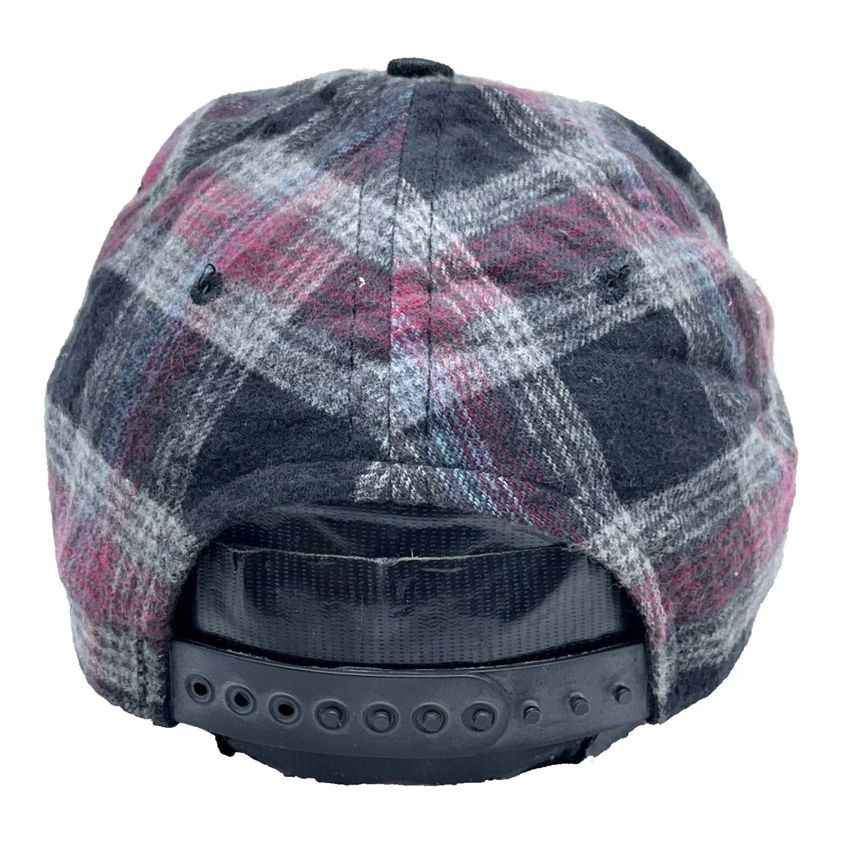 Hard Rock Cafe Vintage Hard Rock Cafe Hat Cap Snapback Black Gray Plaid Wool Blend 90s Y2K USA Size ONE SIZE - 4 Thumbnail