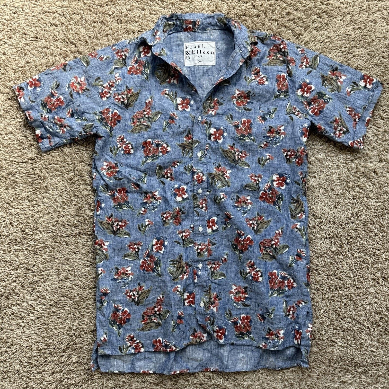 Frank & Eileen Frank & Eileen Linen Rosie Dress Floral Button Down Shirt Size XS / US 0-2 / IT 36-38 - 1 Thumbnail