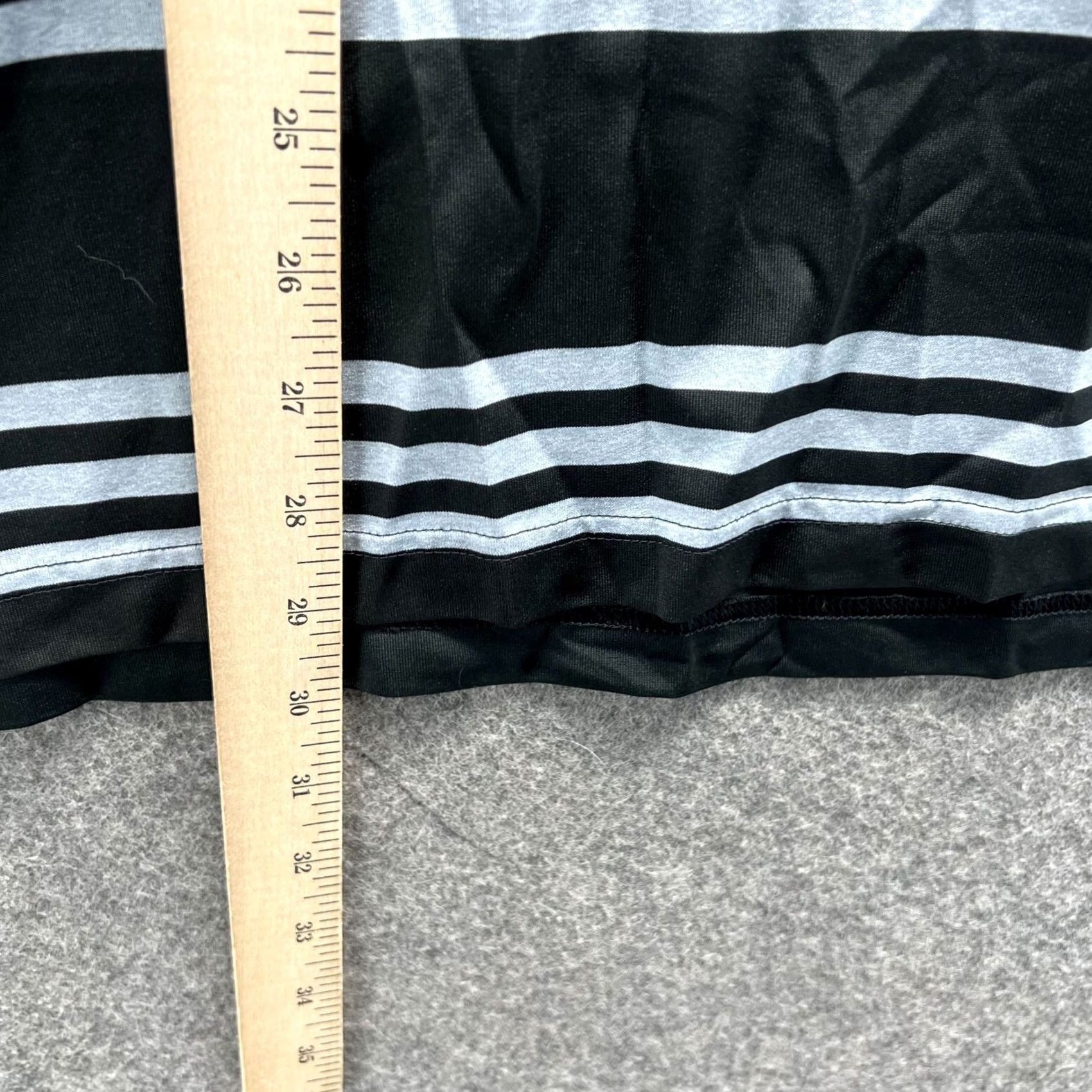 Adidas Adidas Polo Shirt Men XL Black Blue Striped Athletic Polyester Golf Vtg Polo Shirt Mens XL Black Striped Adidas Golf Vintage Shrt Size US XL / EU 56 / 4 - 6 Thumbnail