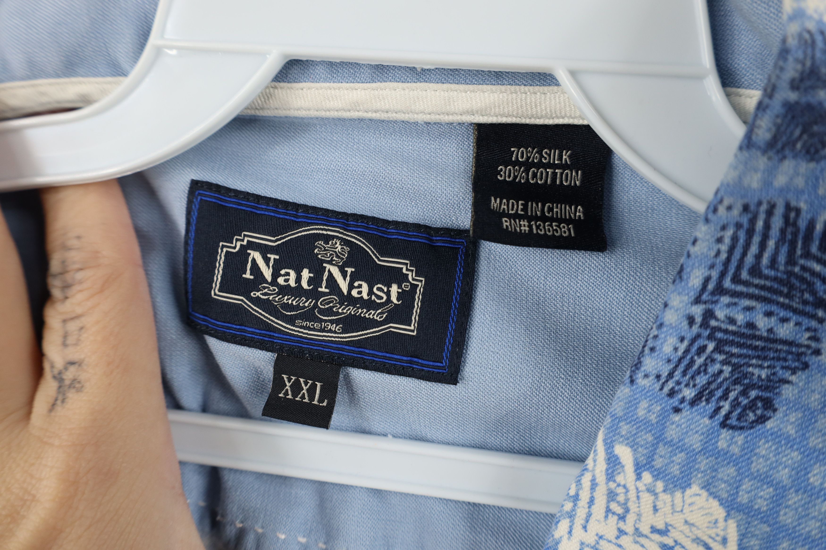 Nat Nast Nat Nast Luxury Originals Geometric Hawaiian Button Shirt Size US XXL / EU 58 / 5 - 7 Thumbnail