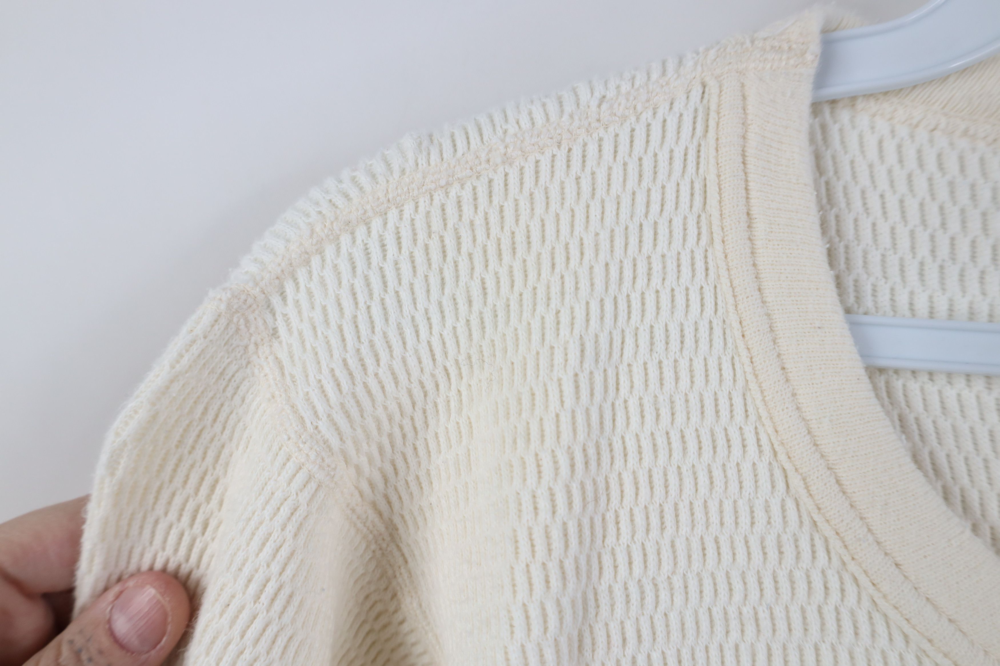 Vintage Vintage 70s Streetwear Waffle Knit Long Sleeve T-Shirt USA Size US L / EU 52-54 / 3 - 6 Thumbnail