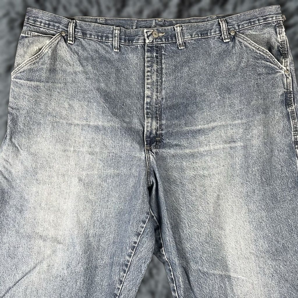 Wrangler Wrangler Jeans Men's 44x30 Blue Denim Carpenter Jeans Pockets USA Authentics Straight Wash Medium Cotton Blend Vintage: No Size US 44 / EU 60 - 1 Thumbnail