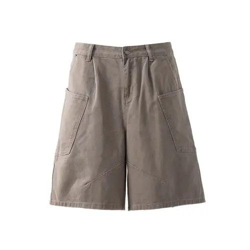 VIBE Street washed and distressed workwear baggy denim shorts Size US 32 / EU 48 - 1 Preview
