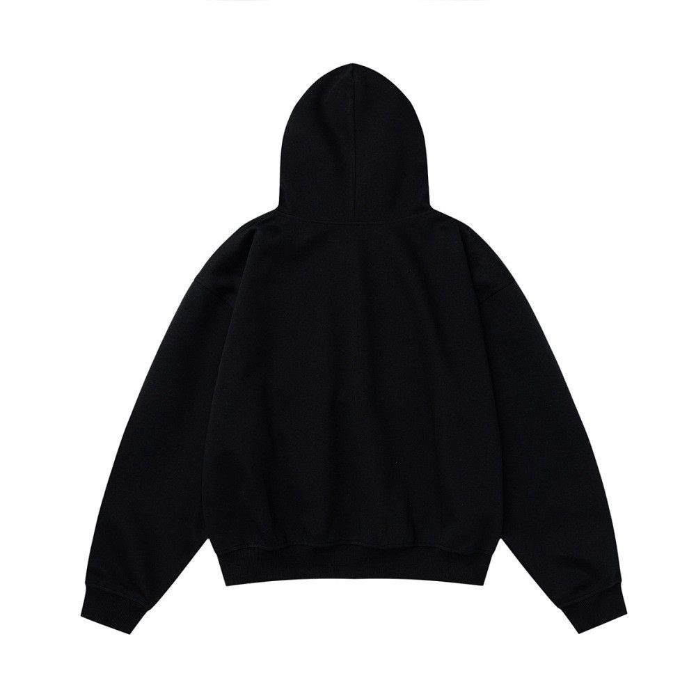 Vintage Men's trendy loose casual beaded letter hooded sweatshirt Size US M / EU 48-50 / 2 - 2 Thumbnail
