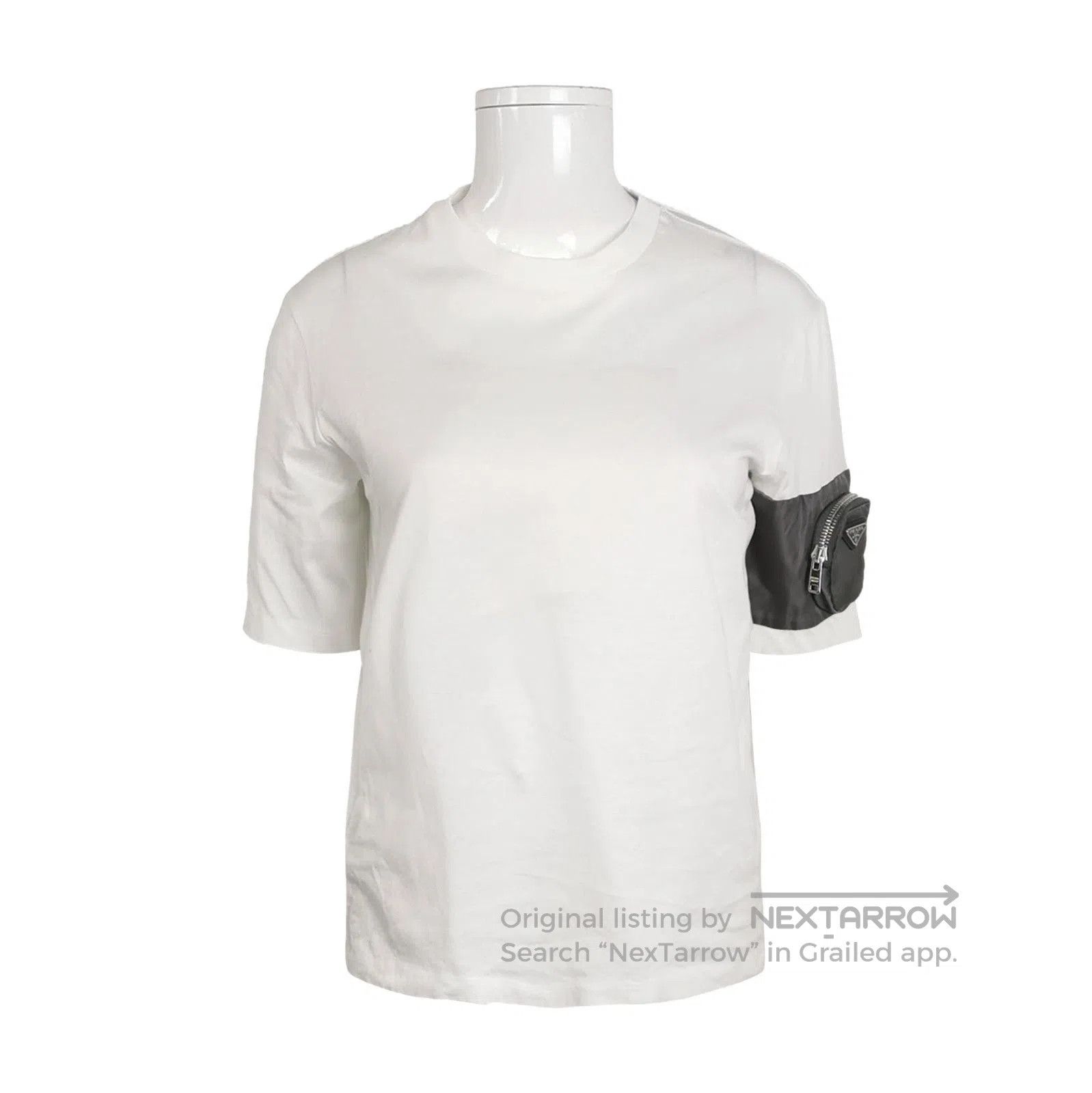 Prada Prada Cotton Triangle Logo Short Sleeve T. Size S / US 4 / IT 40 - 1 Thumbnail