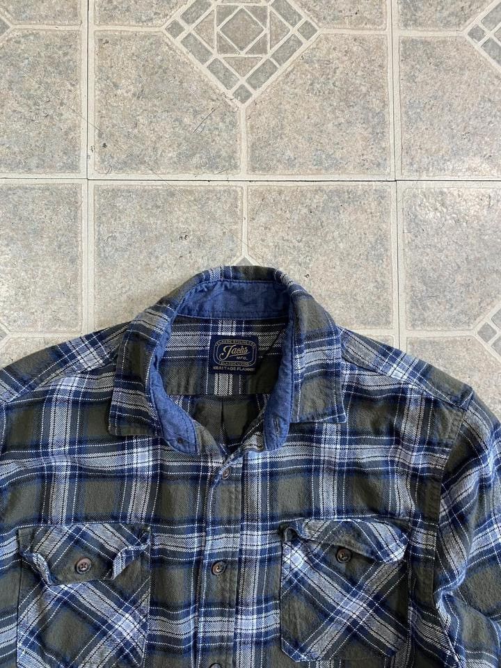 Other Vintage 90s faded plaid flannel long sleeve button up shirt Size US L / EU 52-54 / 3 - 2 Thumbnail