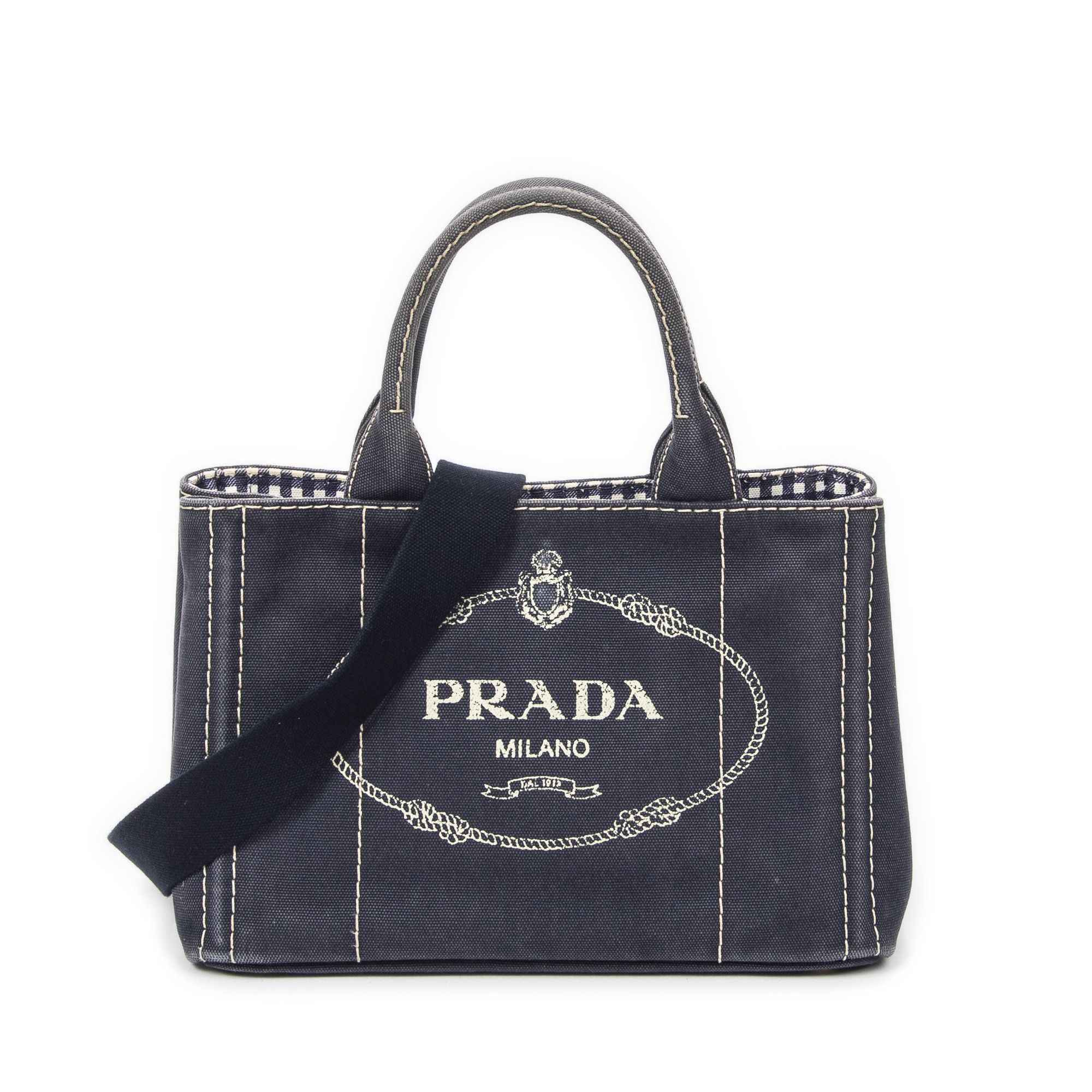 Prada Small Canapa Tote Size ONE SIZE - 1 Thumbnail
