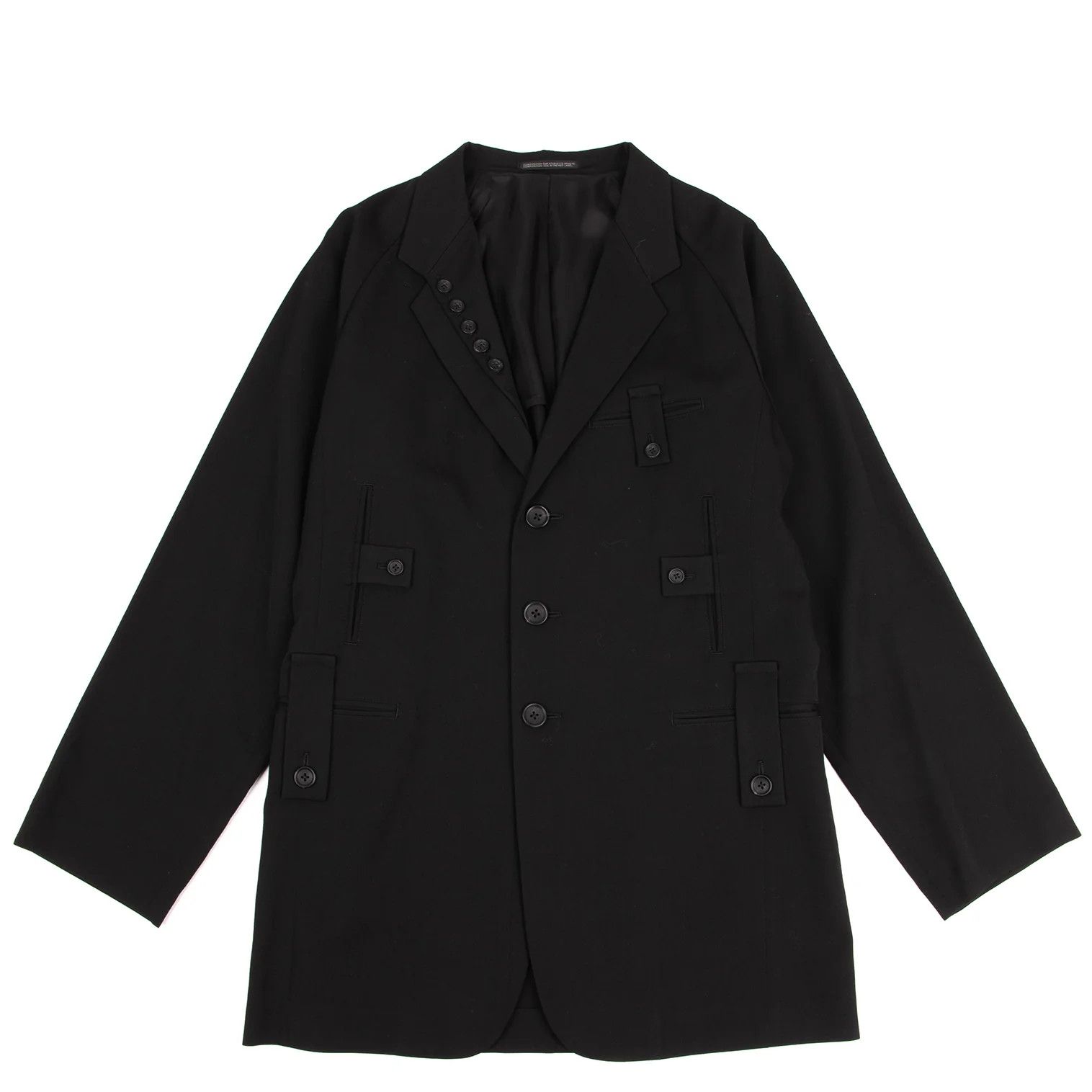Yohji Yamamoto Yohji Yamamoto Wool Gabardine Pocket Design Jacket Size US M / EU 48-50 / 2 - 1 Thumbnail