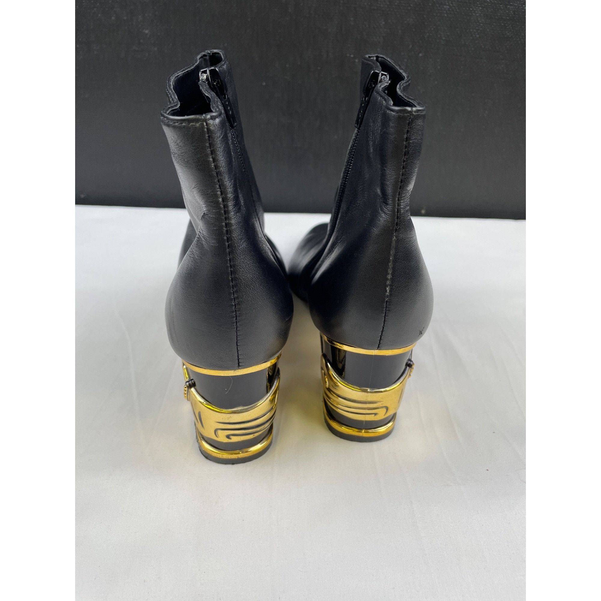 Other Coup D'Etat Women's Black Leather Ankle Boots Heel 2.5"/Shoe Size US 9.5 / IT 39.5 - 5 Thumbnail