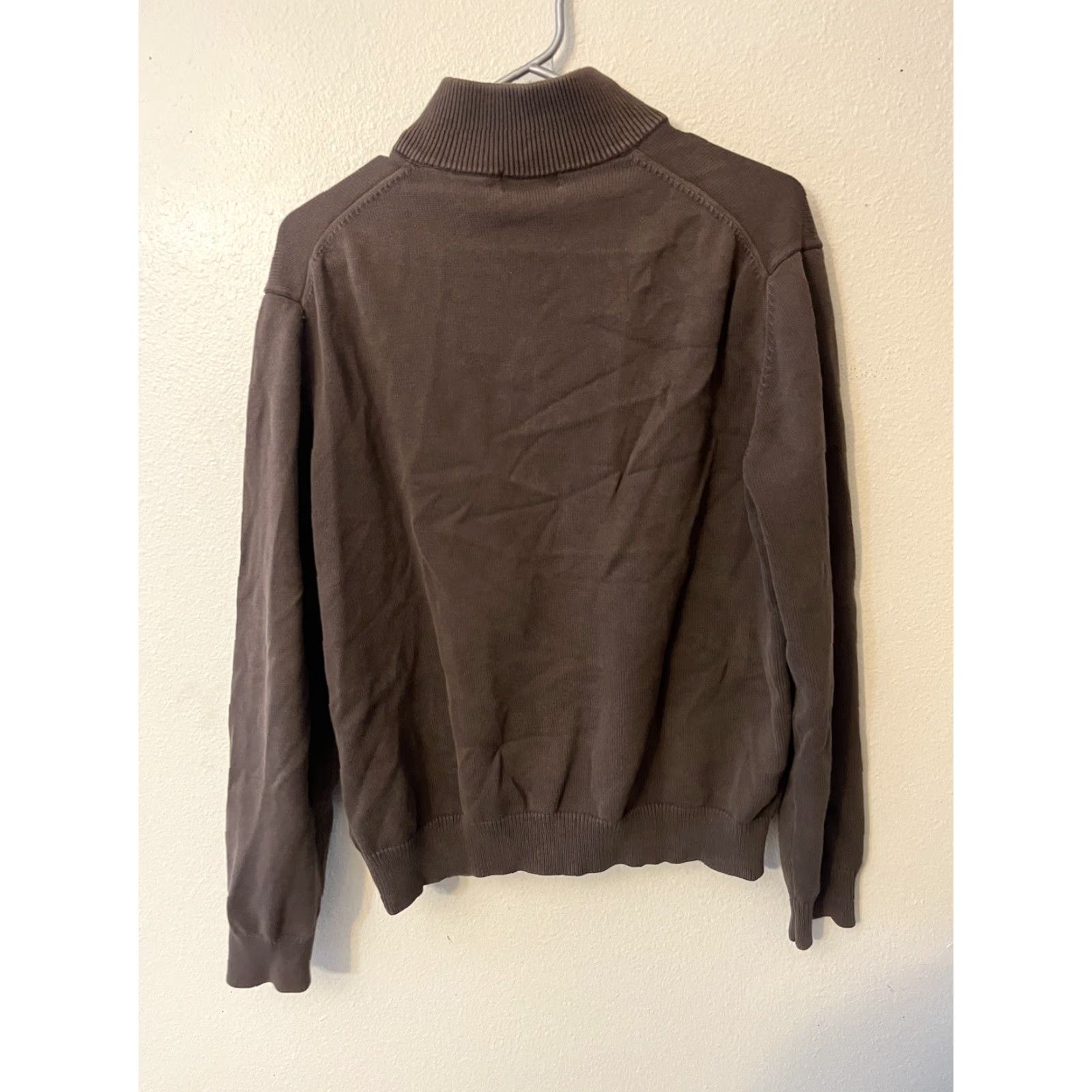 Michael Kors Michael Kors Men’s Full Zip Sweater Jacket Cotton Large Brown Distressed Size US L / EU 52-54 / 3 - 3 Thumbnail