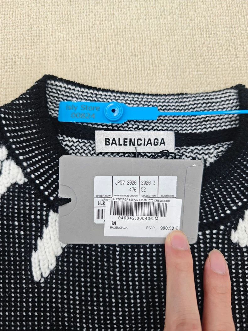 Balenciaga Balenciaga Logo Printed Crew Neck Pullover Long Sleeve Swe Size US M / EU 48-50 / 2 - 4 Thumbnail