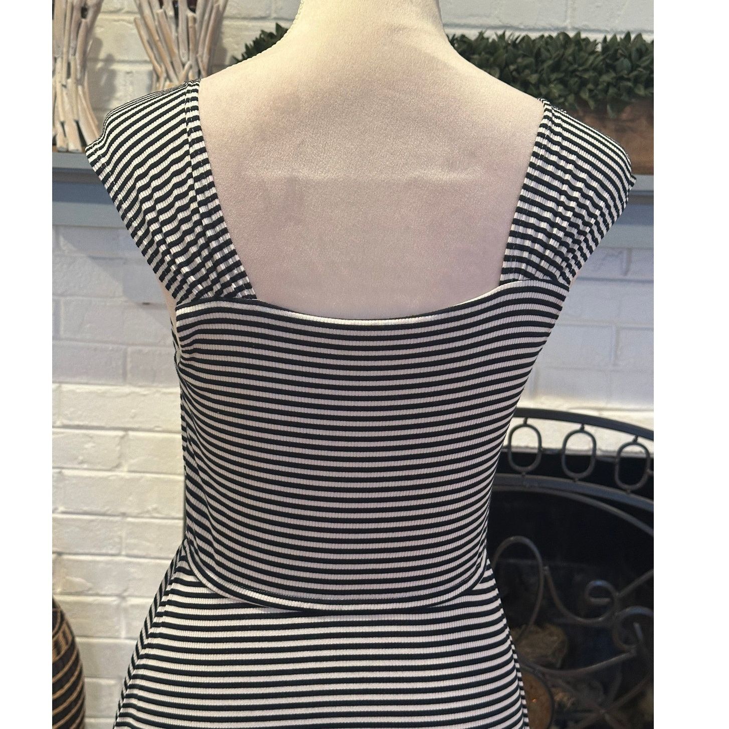 Other Cooper Key Women's Black White Stripped Casual Mini Dress S Size S / US 4 / IT 40 - 5 Thumbnail