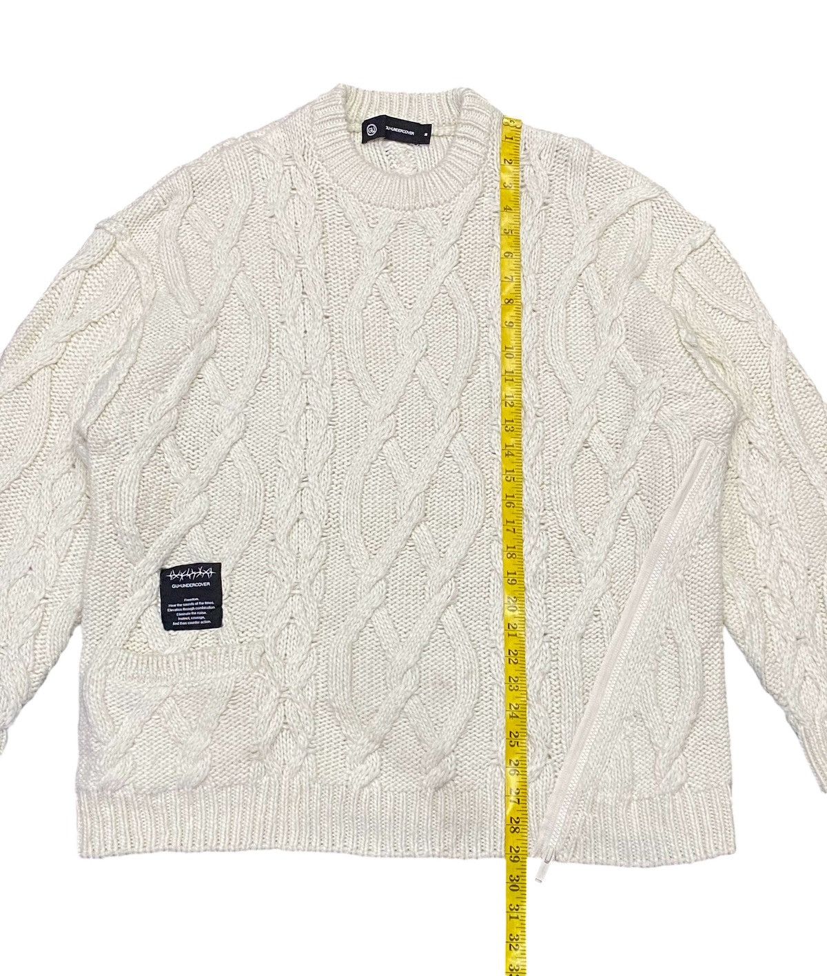 GU × Undercover Gu X Undercover Diagonal Zipper Coble Knit Sweater Size US M / EU 48-50 / 2 - 20 Thumbnail