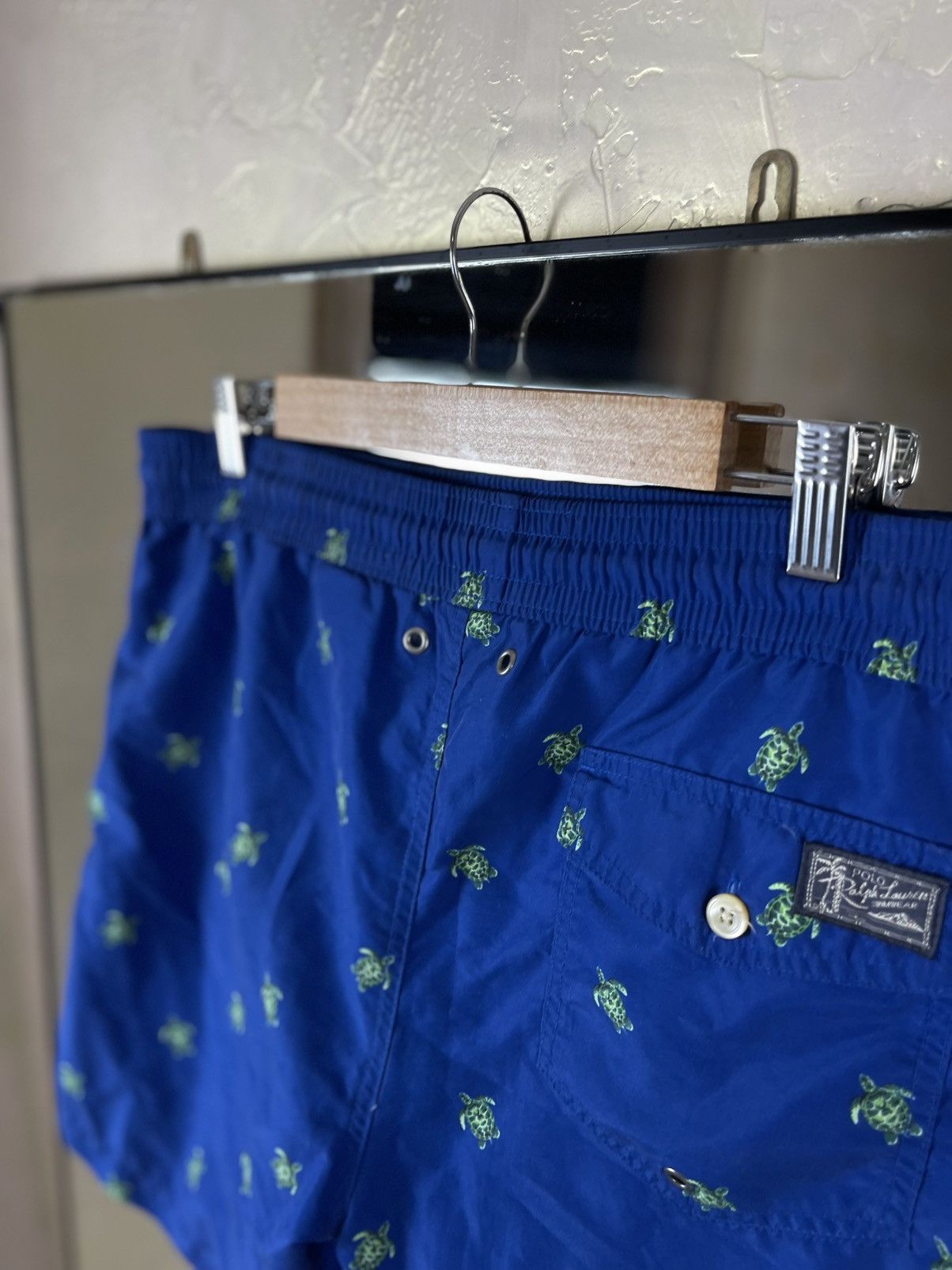 Polo Ralph Lauren Polo Ralph Lauren Turtle Motif Traveler Swim Trunks Blue Size US 32 / EU 48 - 4 Thumbnail