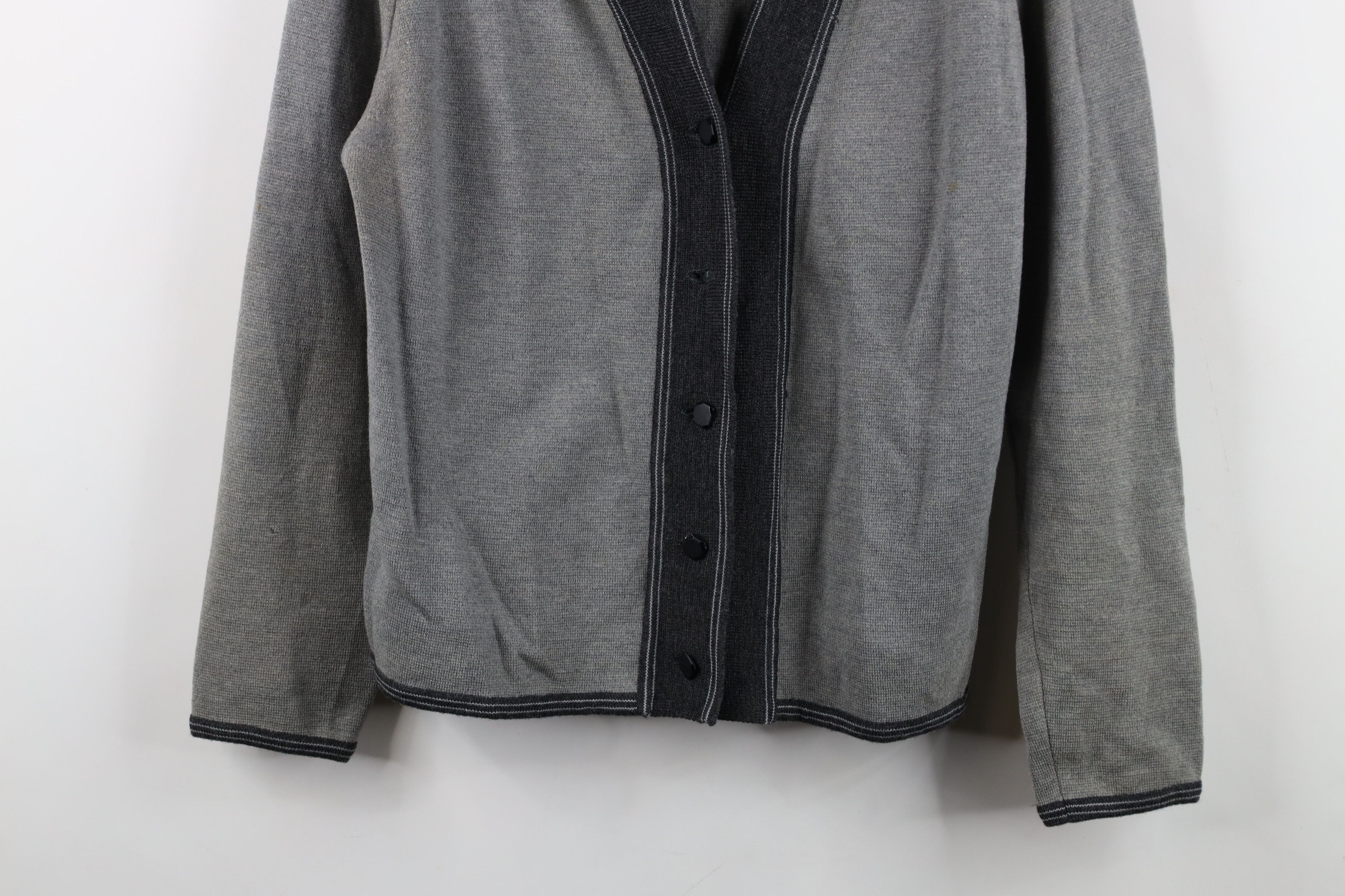 Vintage Vintage 50s Streetwear Wool Knit Cardigan Sweater Gray Size M / US 6-8 / IT 42-44 - 3 Thumbnail