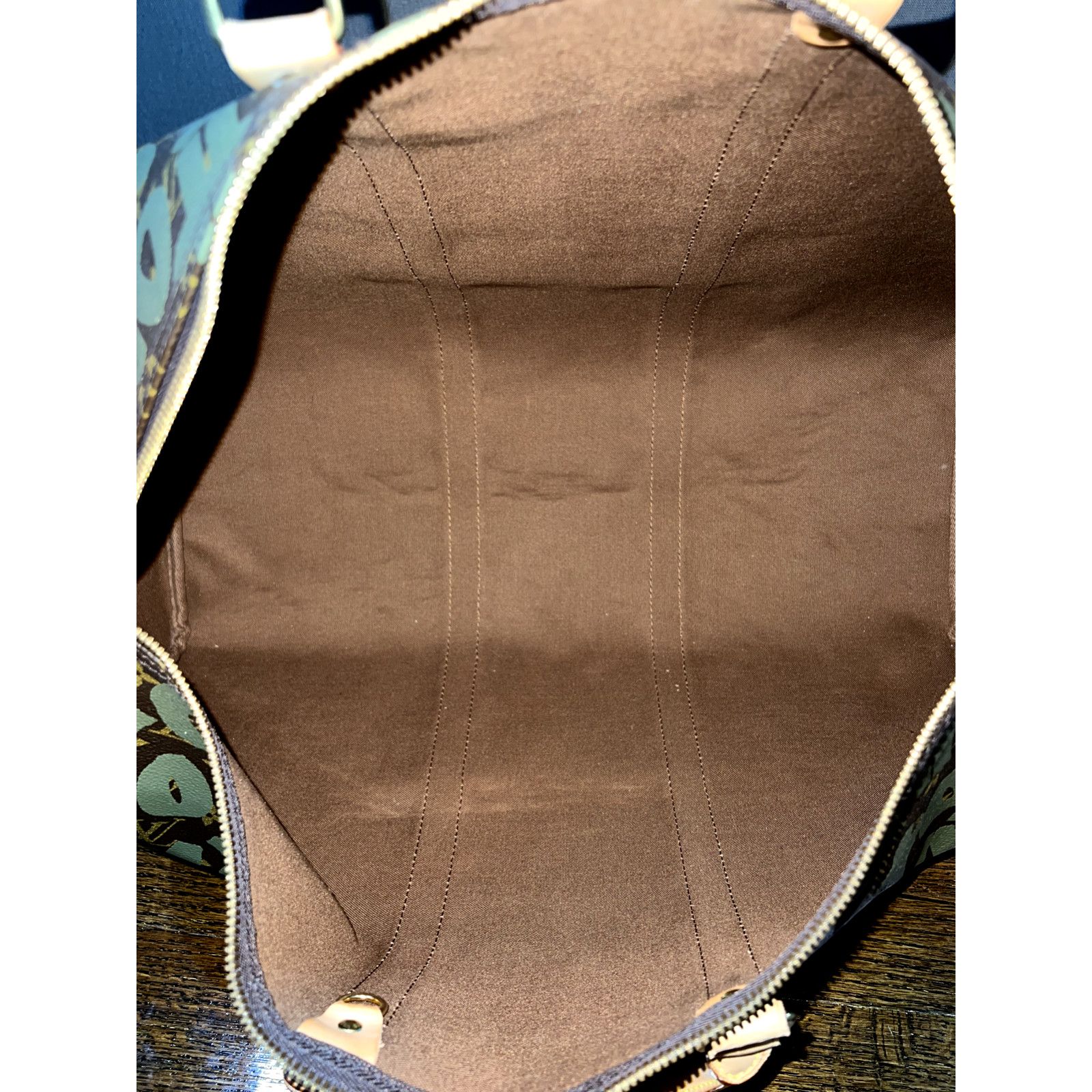 Louis Vuitton Louis Vuitton Keepall Dark Green Weekend Travel Bag Size ONE SIZE - 11 Thumbnail