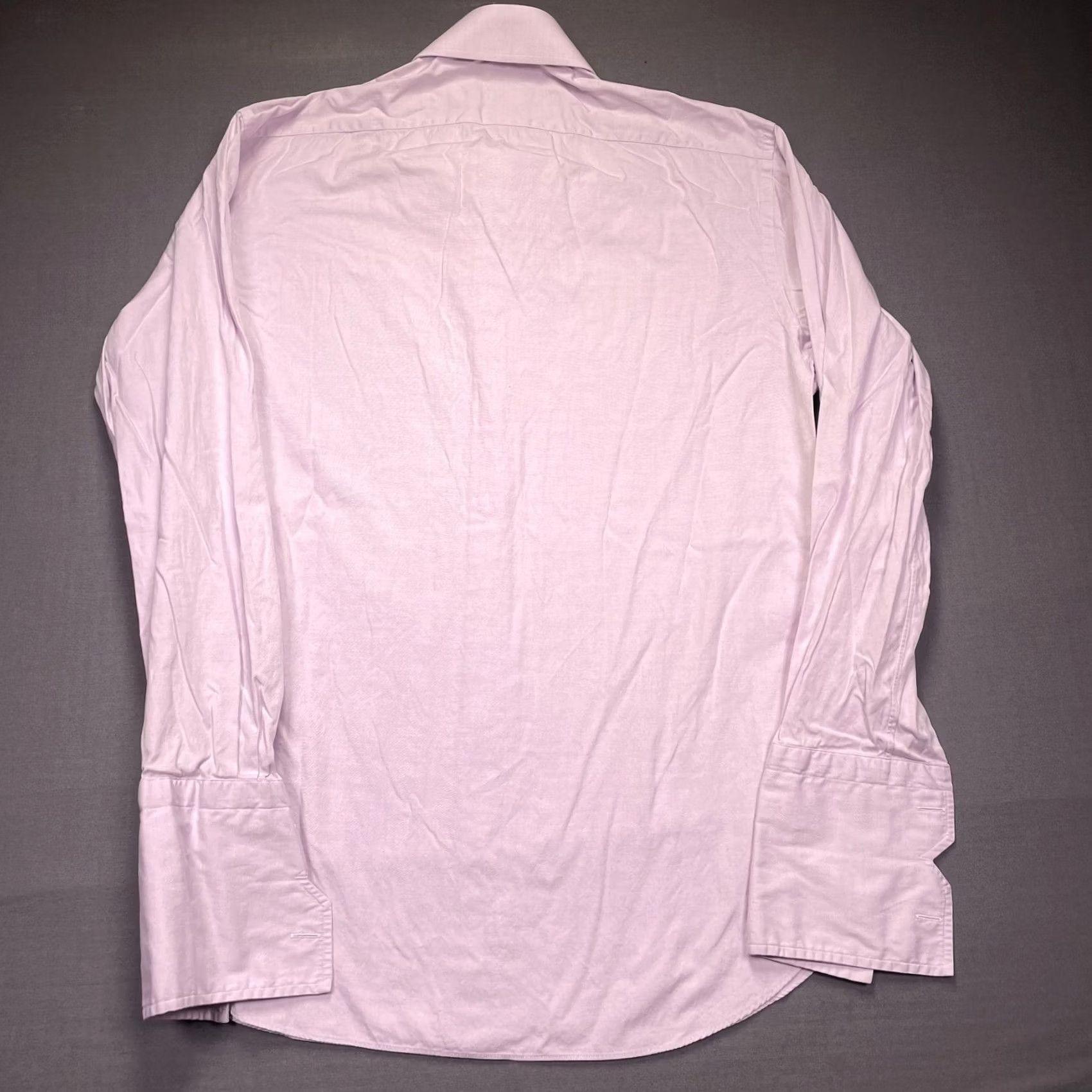 Pinko Ascot Chang Shirt Mens Large Pink Twill Long Sleeve Button Up French Cuff Shirt Womens? No, Mens. Size US L / EU 52-54 / 3 - 6 Thumbnail